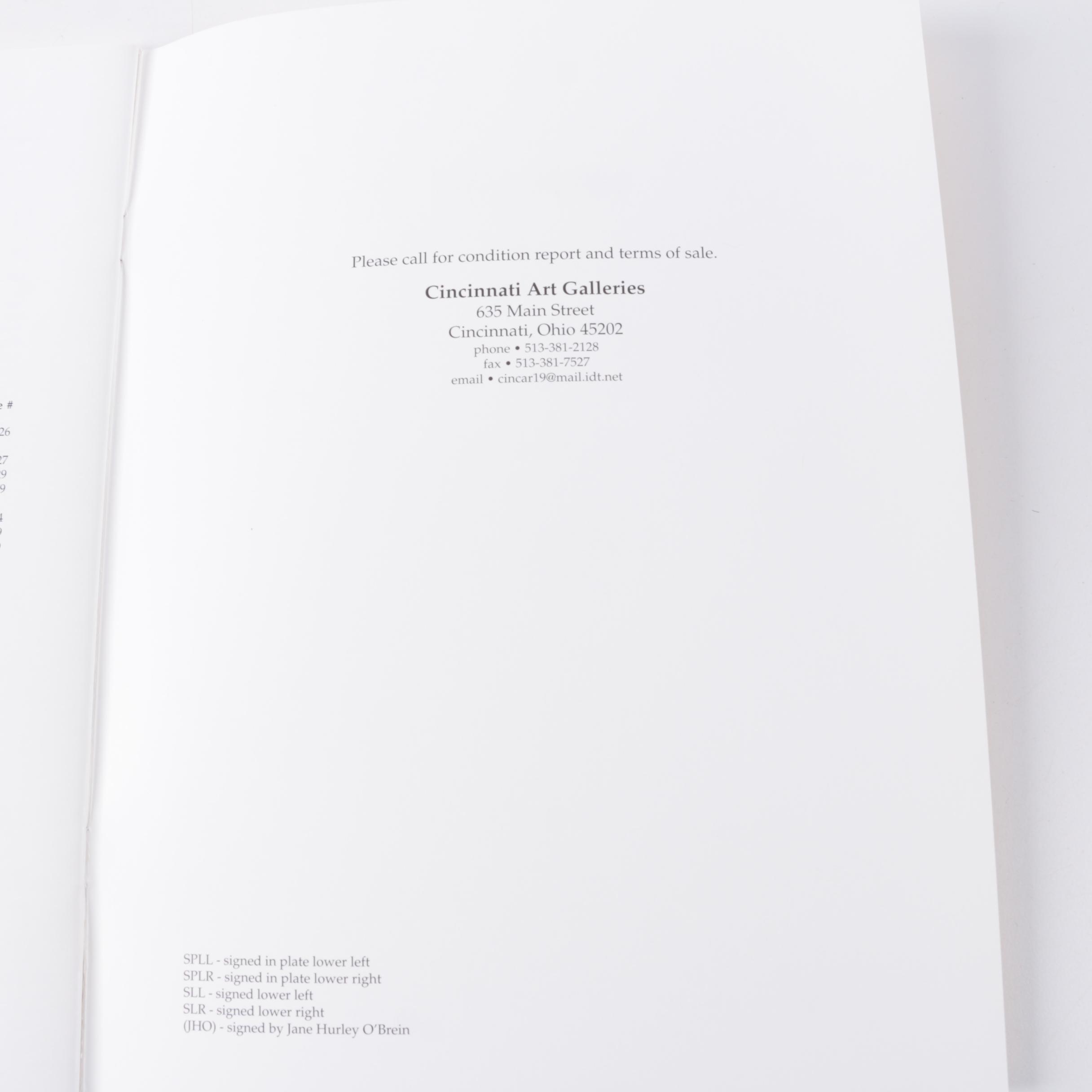 Cincinnati Area Art Books and Catalogs Including Carl John Zimmerman