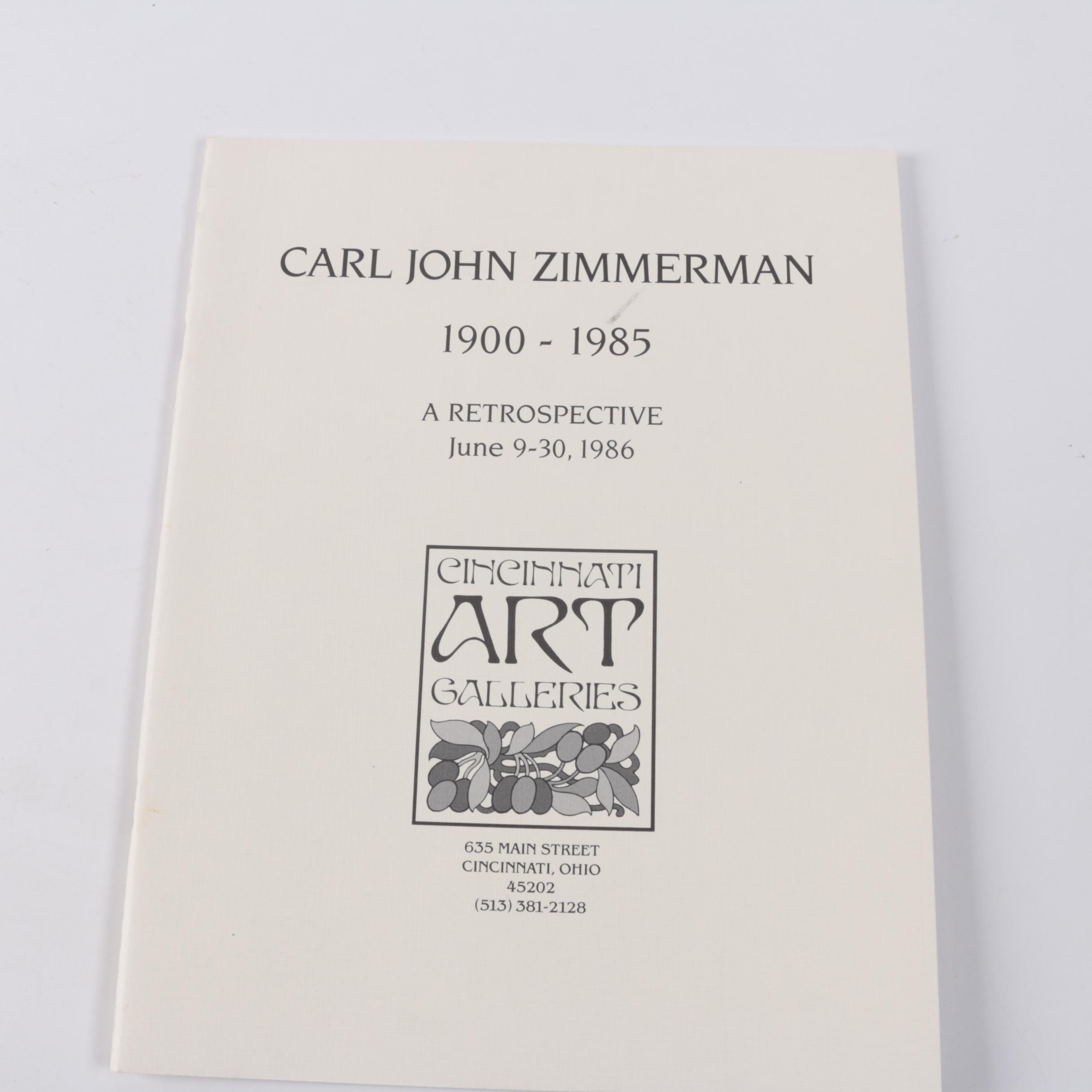 Cincinnati Area Art Books and Catalogs Including Carl John Zimmerman