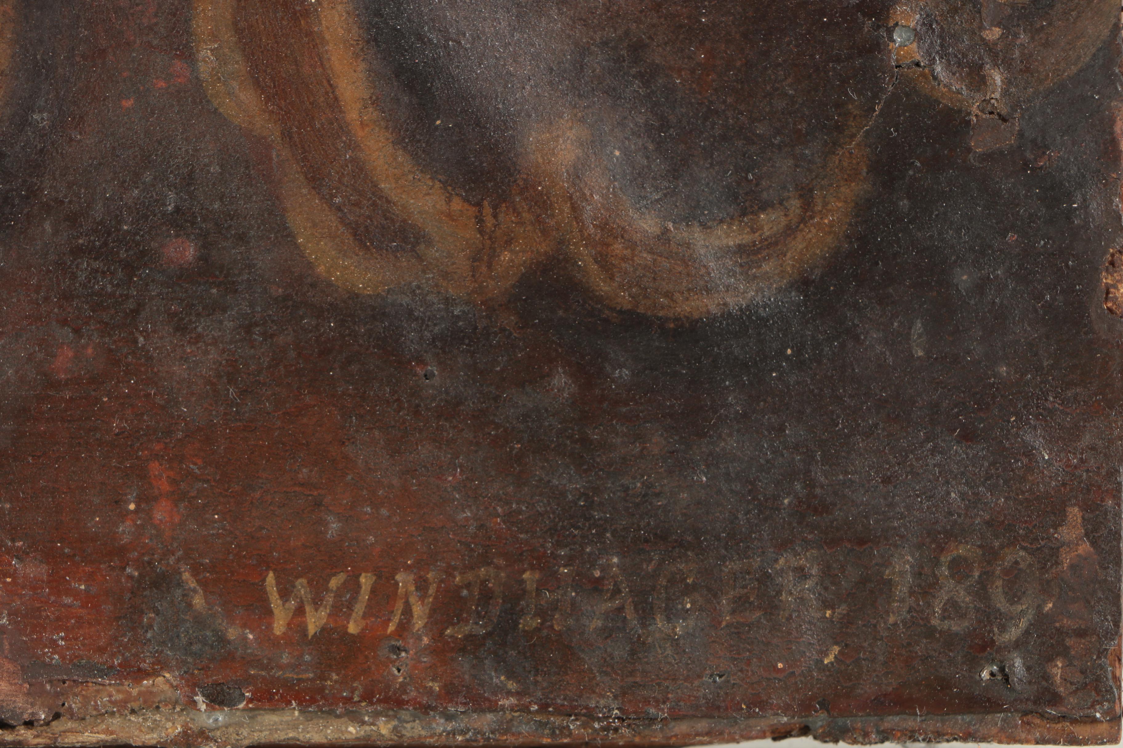 Windhager Antique Oil Painting of the Infant Virgin Mary