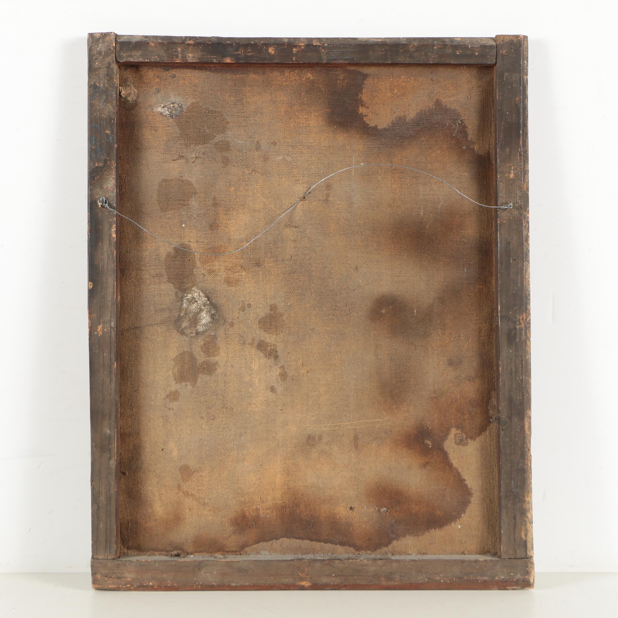 Windhager Antique Oil Painting of the Infant Virgin Mary