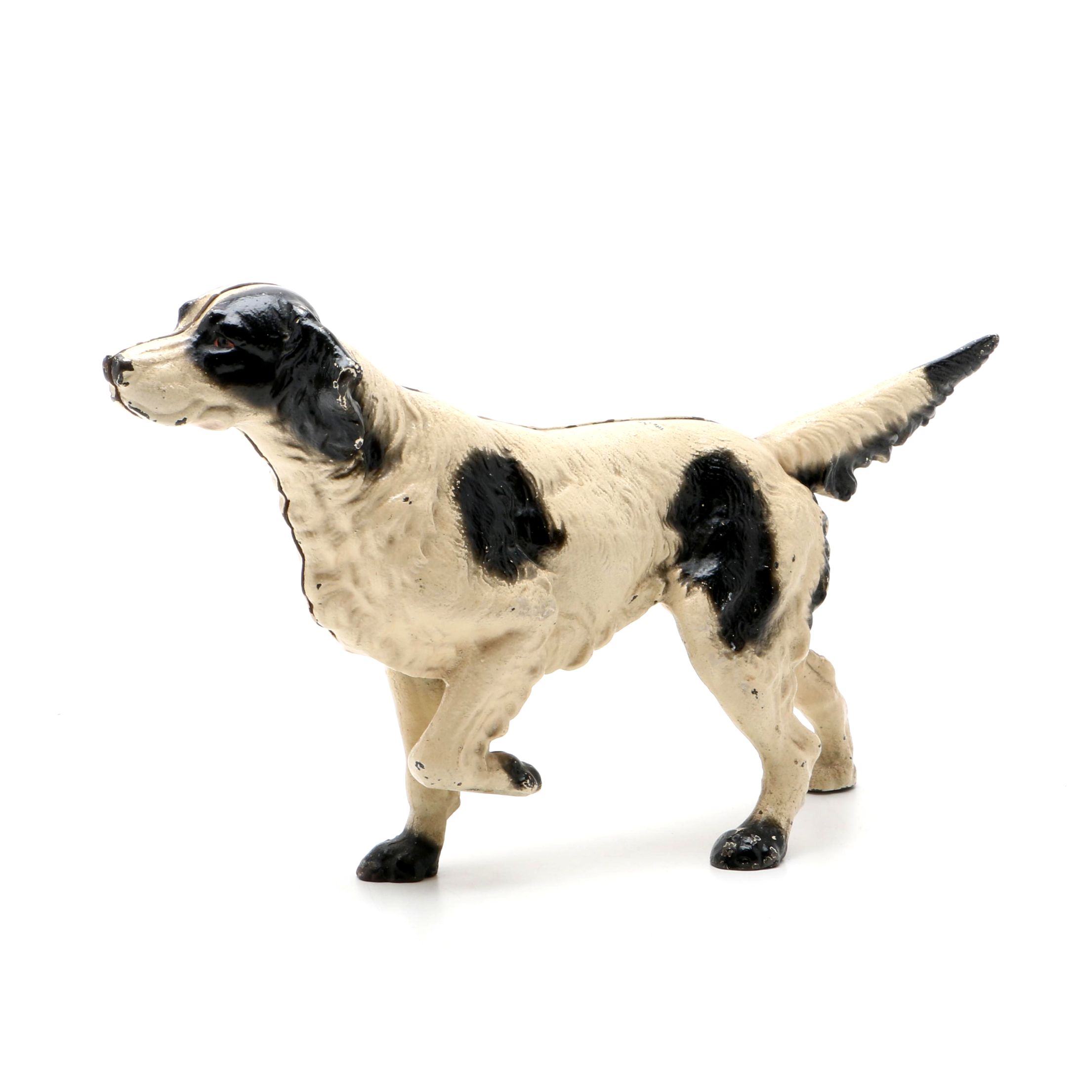 Vintage Cast Iron Hubley Springer Spaniel Dog Doorstop