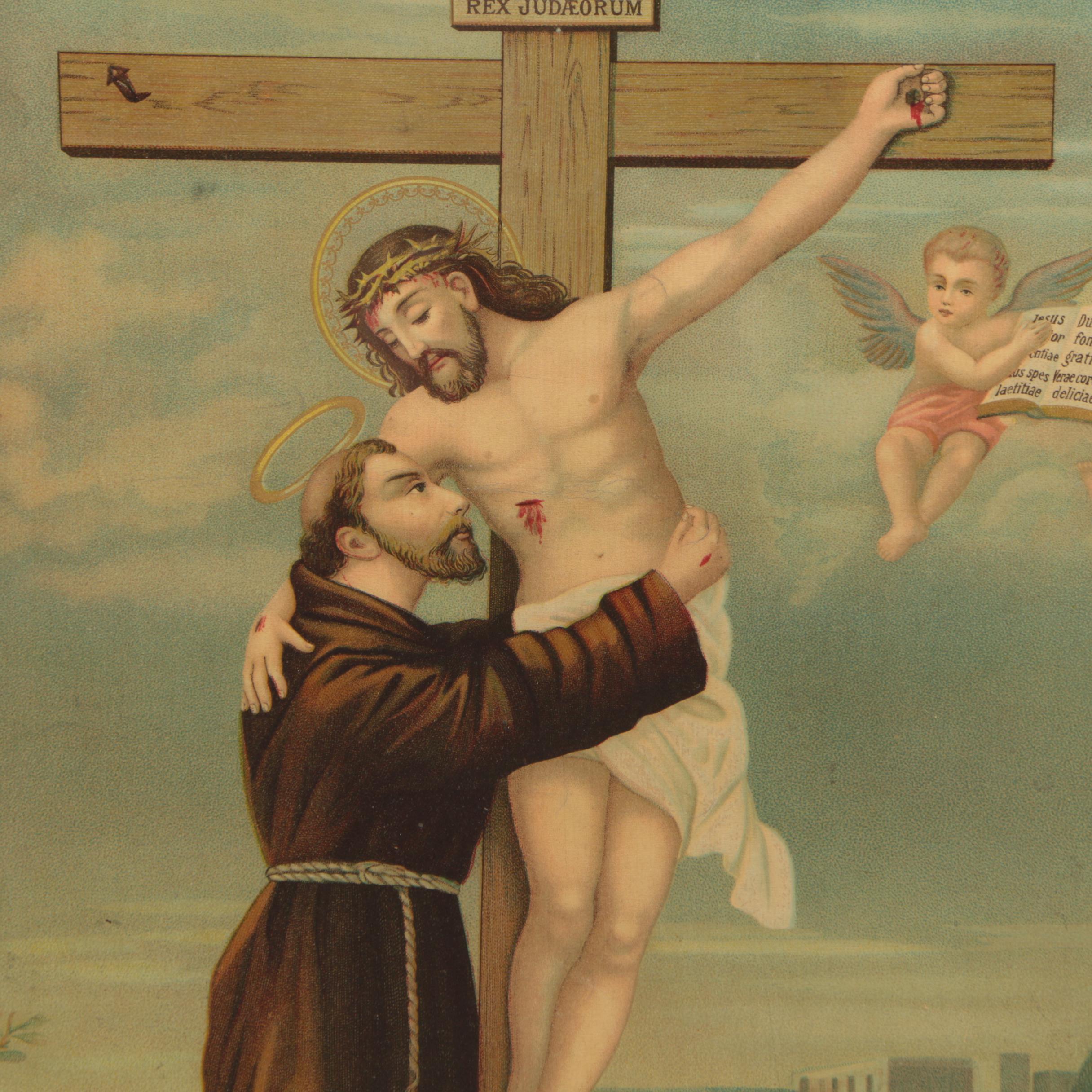 Chromolithograph After Bartolomé Esteban Murillo "Christ on the Cross"