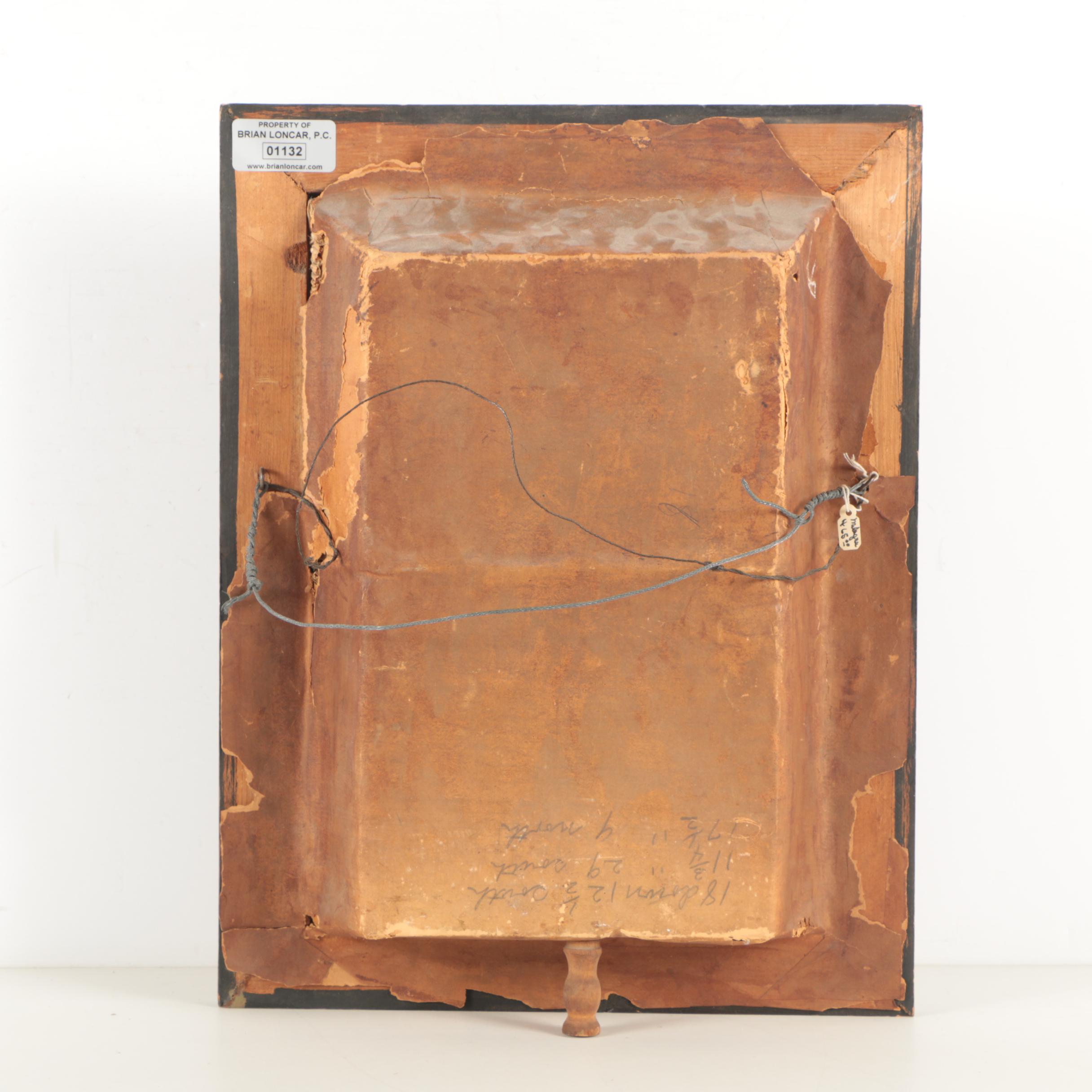 Antique Mixed Media Crucifix Wall Hanging