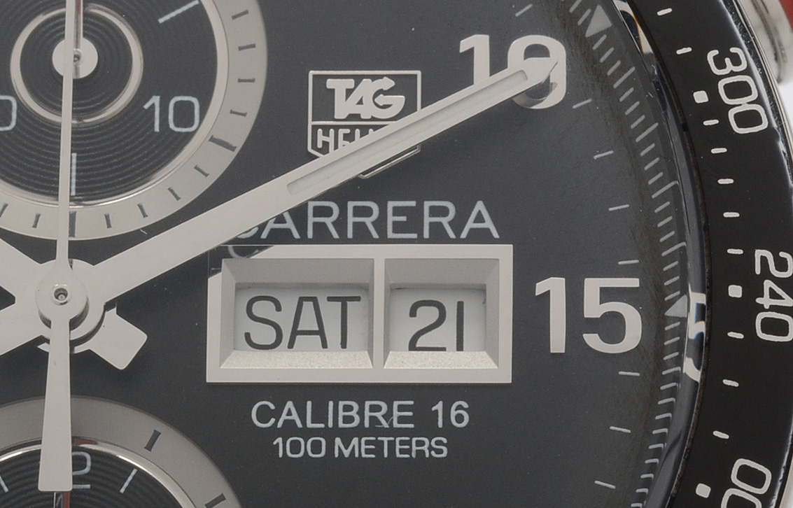 TAG Heuer Carrera Calibre 16 Day/Date Automatic Black Steel Chronograph