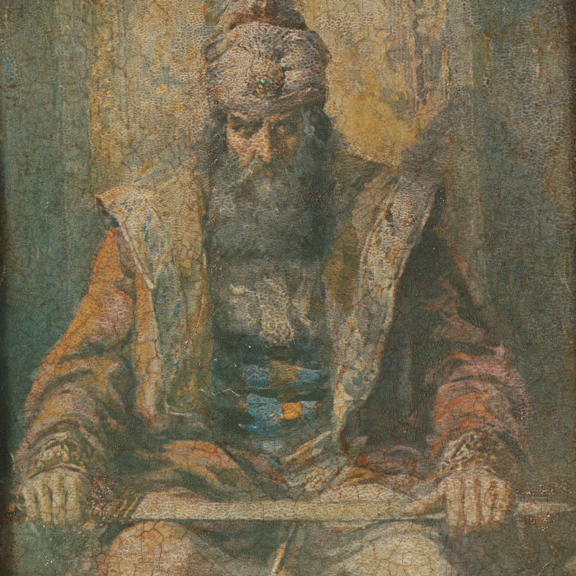 Offset Lithograph Portrait of Man in Indo-Persian Attire