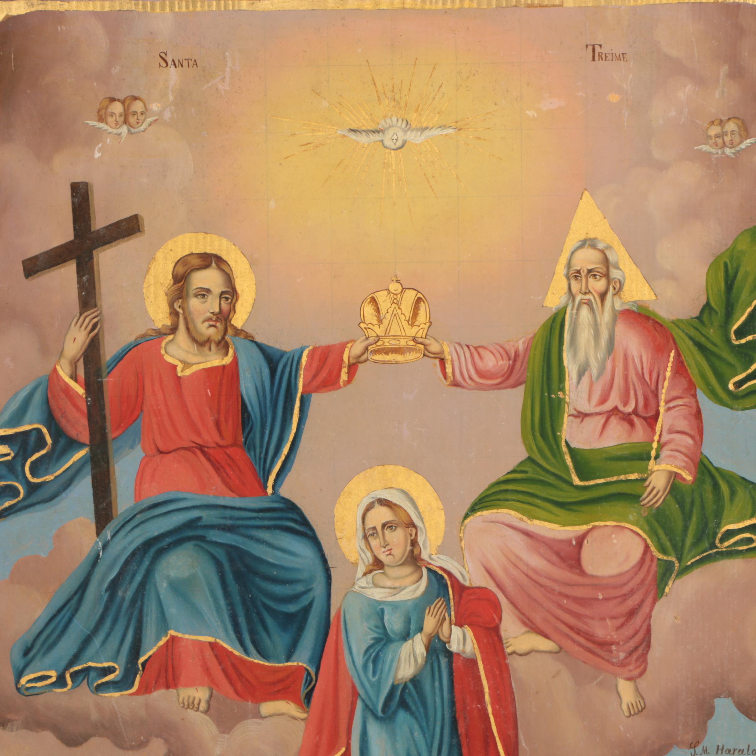 Oil Painting of Holy Figures