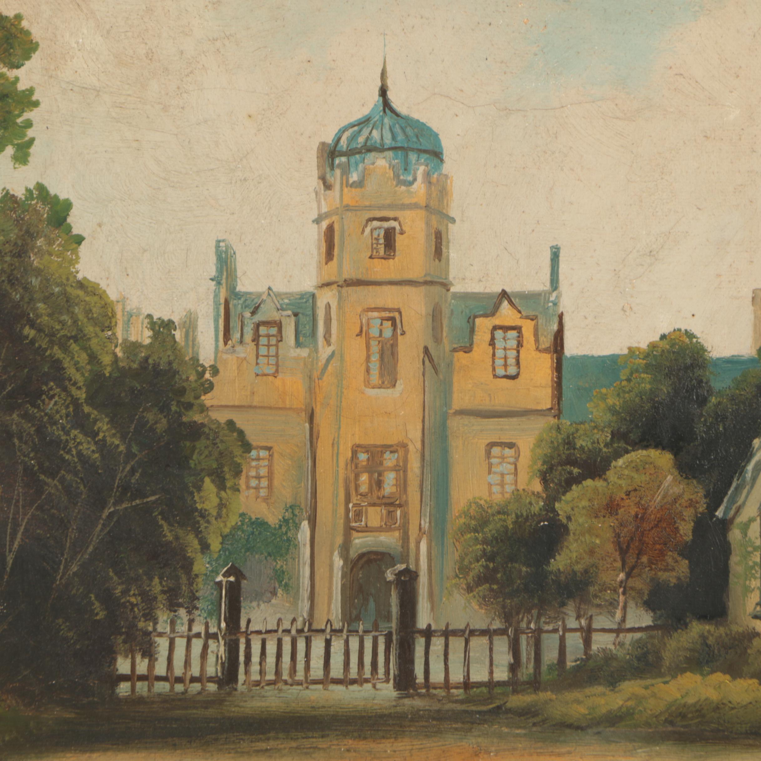 E.S. Dyer Antique European Oil Painting