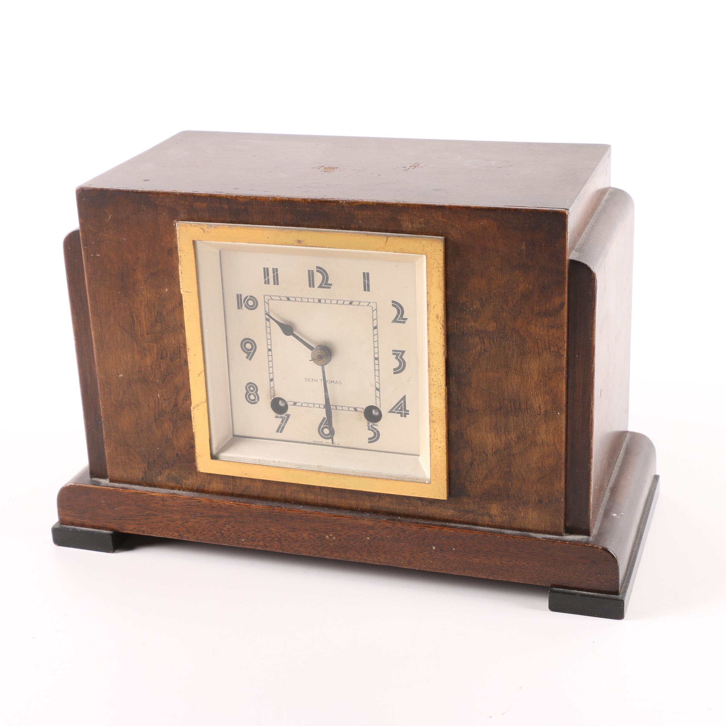 Early 20th Century Seth Thomas Art Deco Console Clock