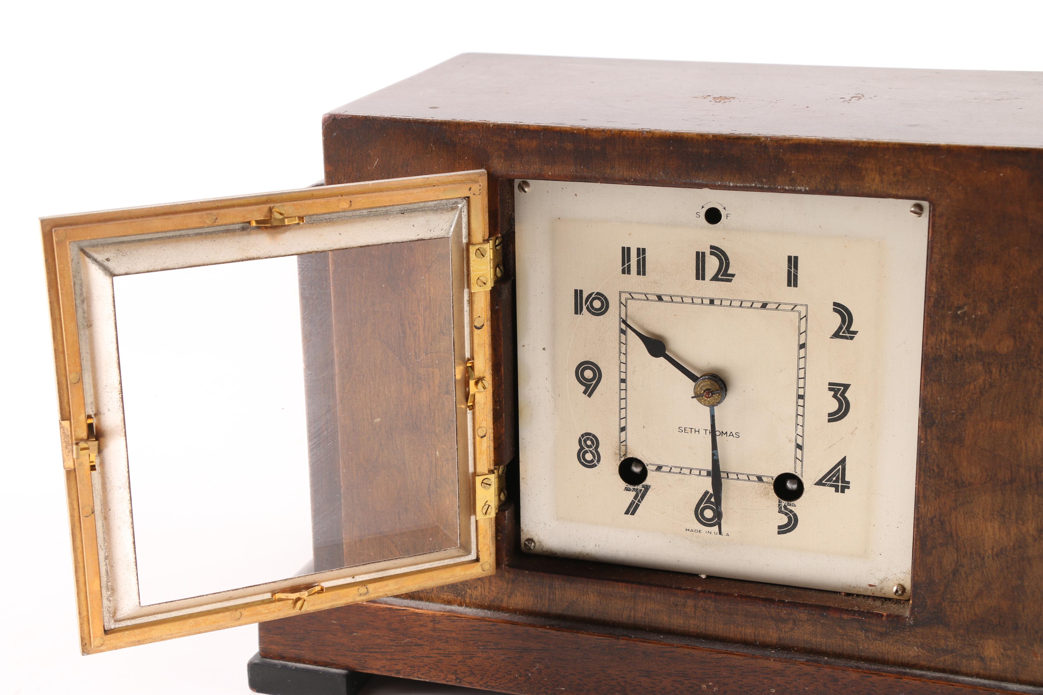 Early 20th Century Seth Thomas Art Deco Console Clock