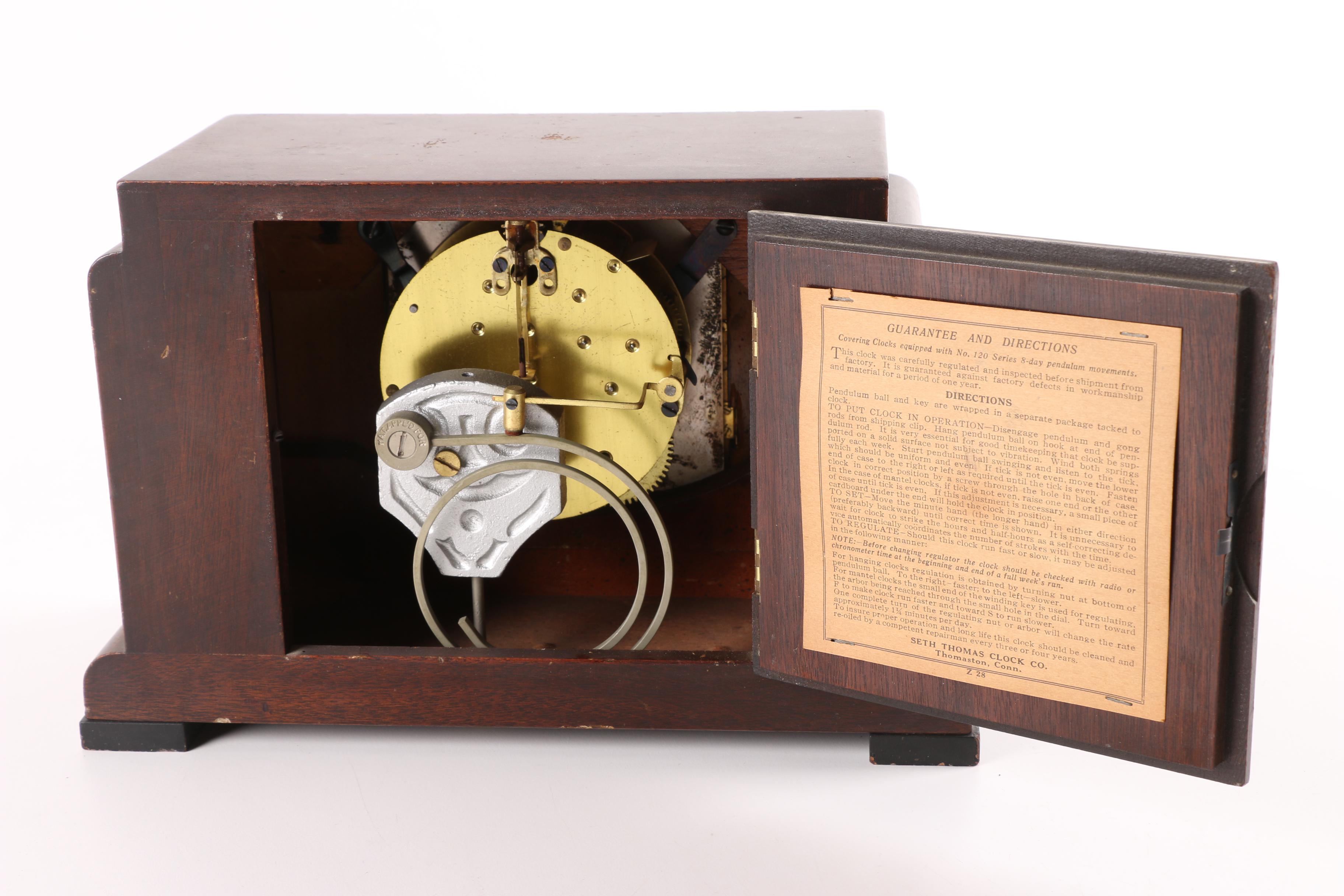 Early 20th Century Seth Thomas Art Deco Console Clock