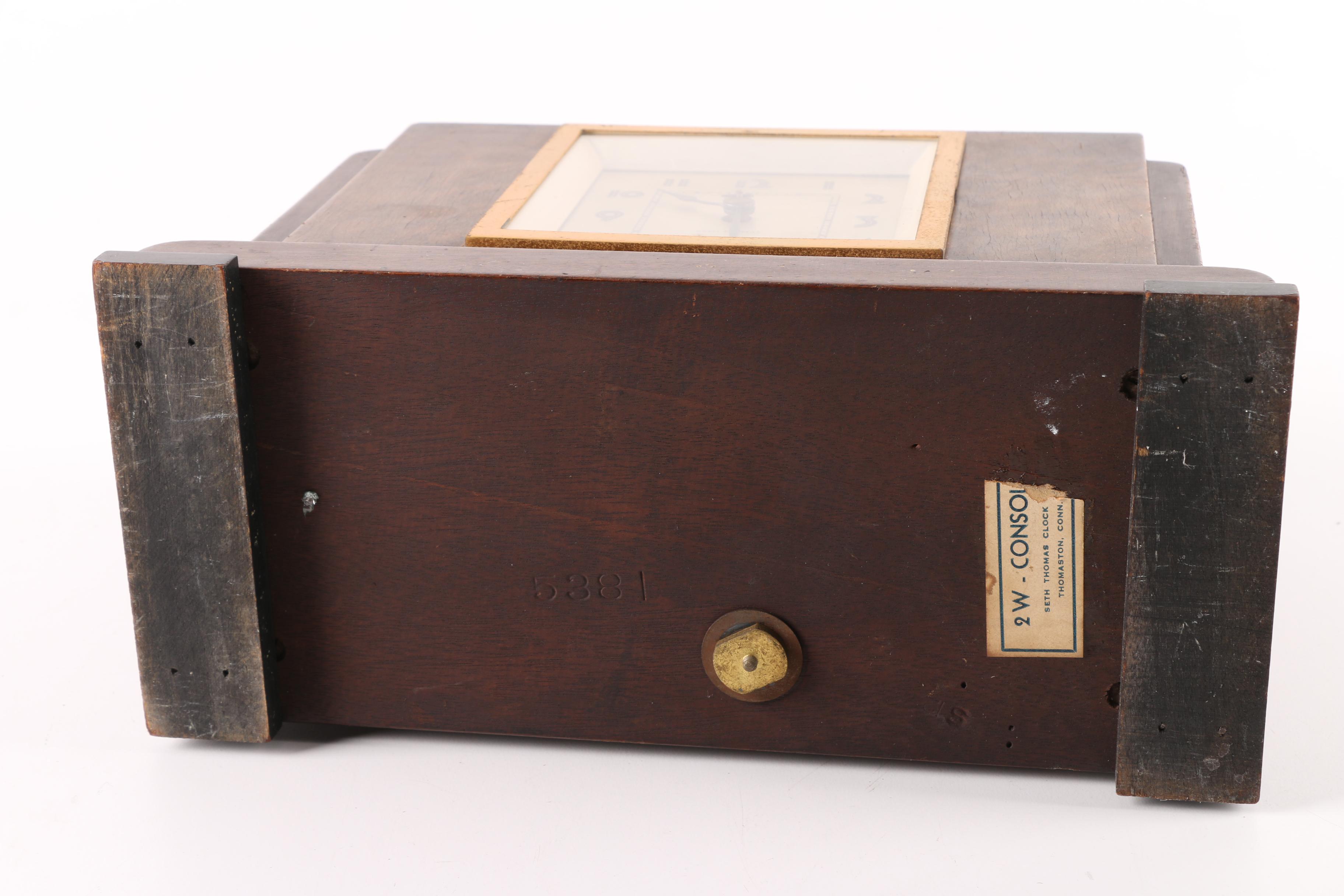 Early 20th Century Seth Thomas Art Deco Console Clock