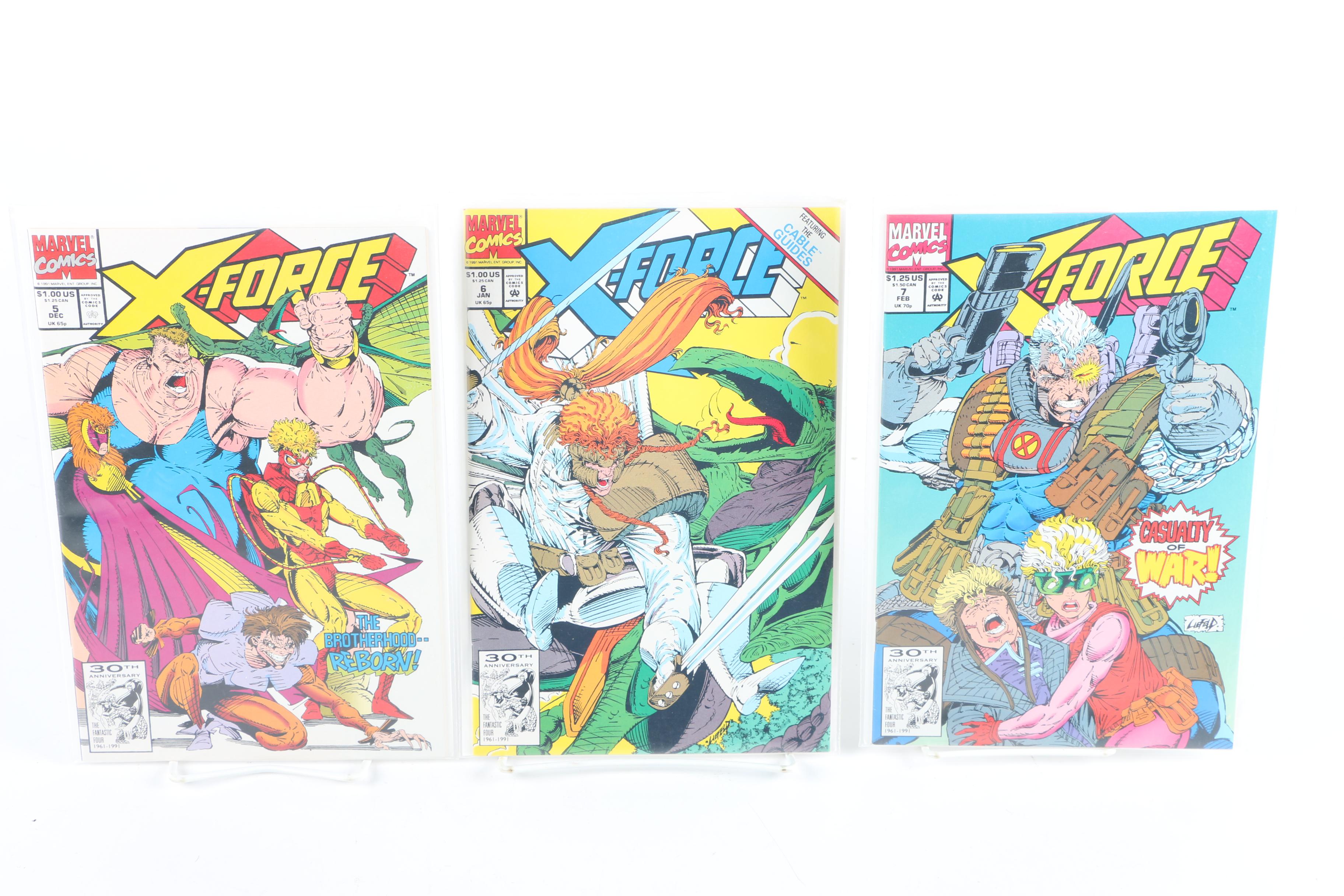 "X-Force" Issues 1-10 Featuring Second Deadpool Appearance