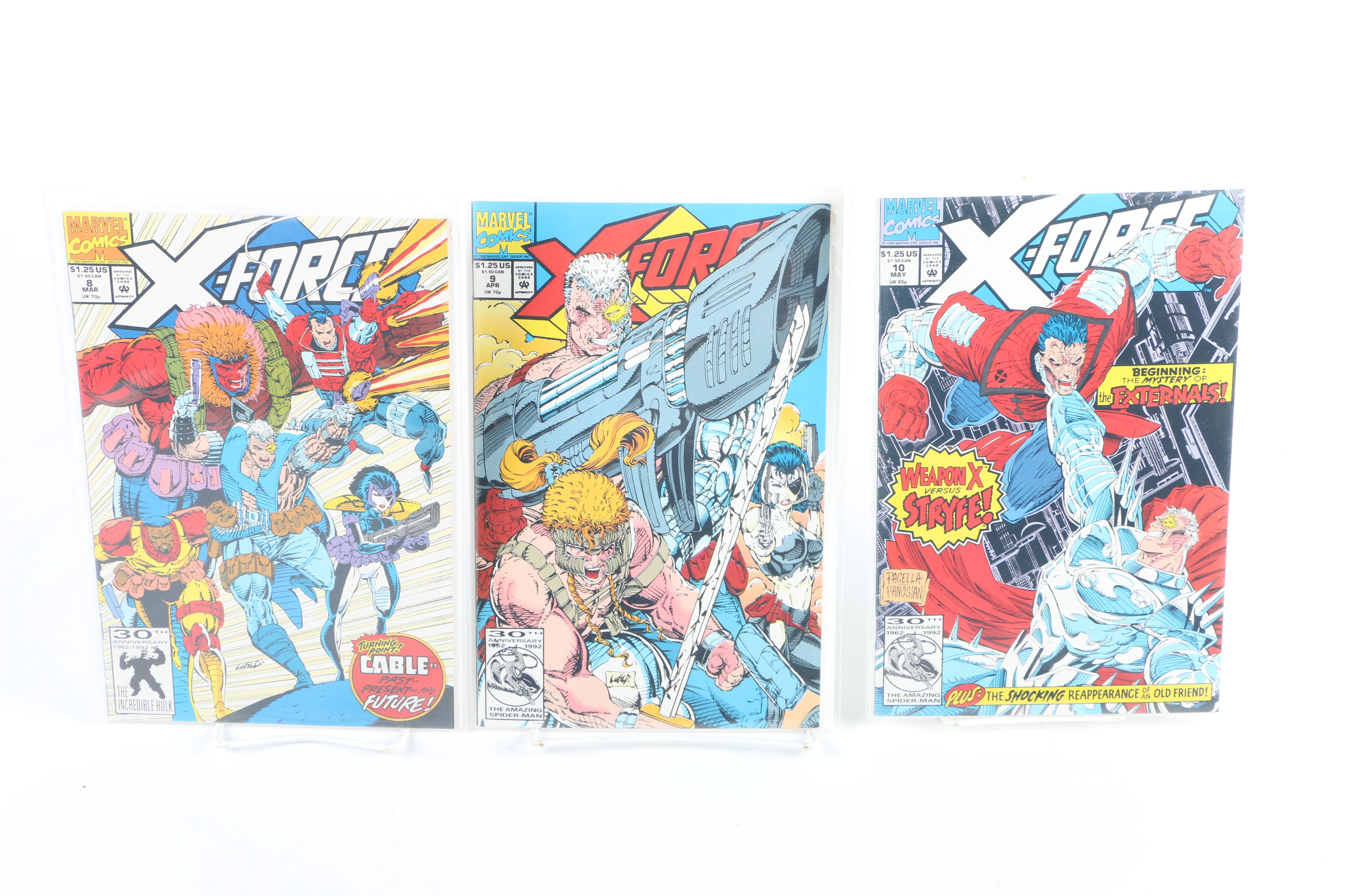 "X-Force" Issues 1-10 Featuring Second Deadpool Appearance