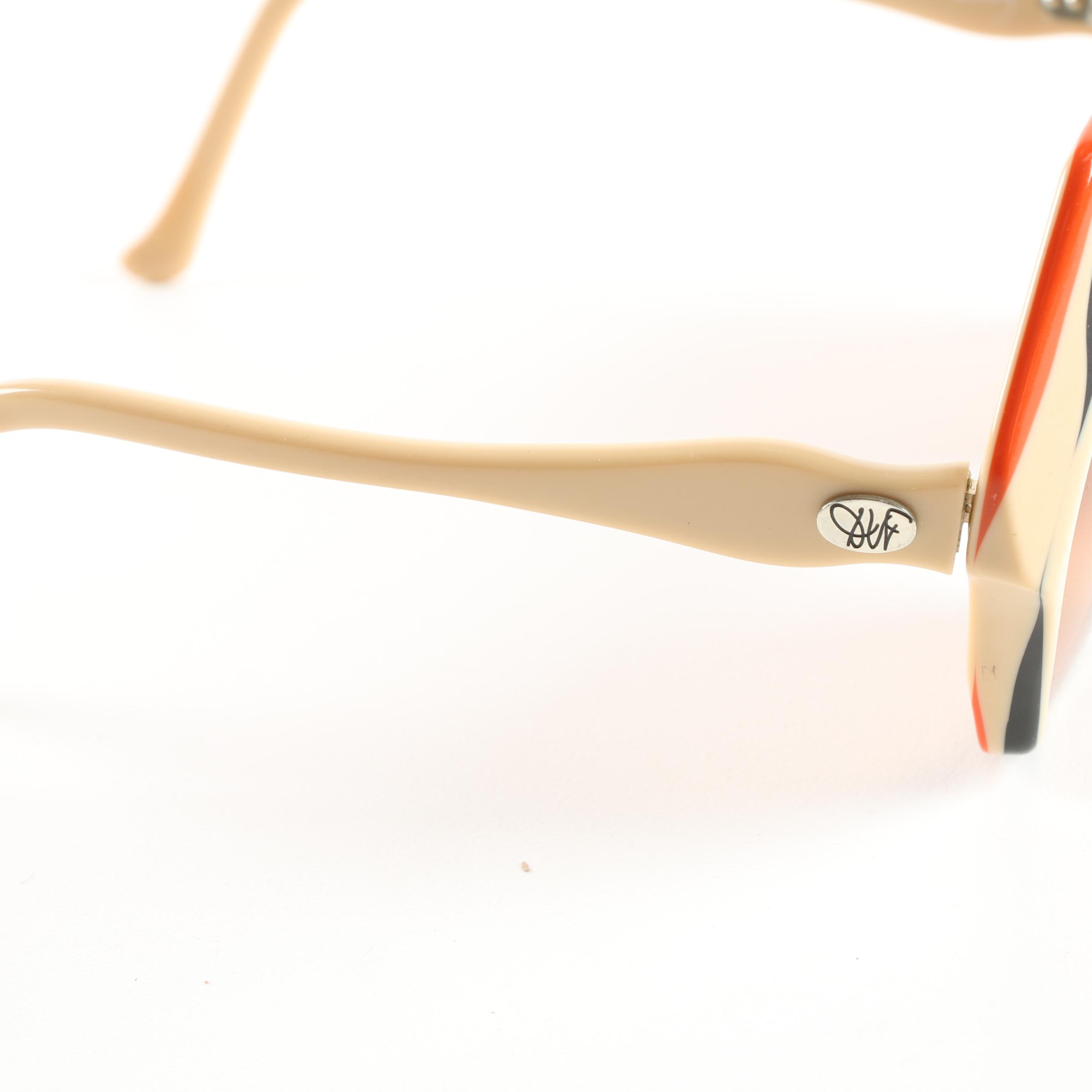 Vintage Diane von Furstenberg Oversized Dawn Prescription Sunglasses