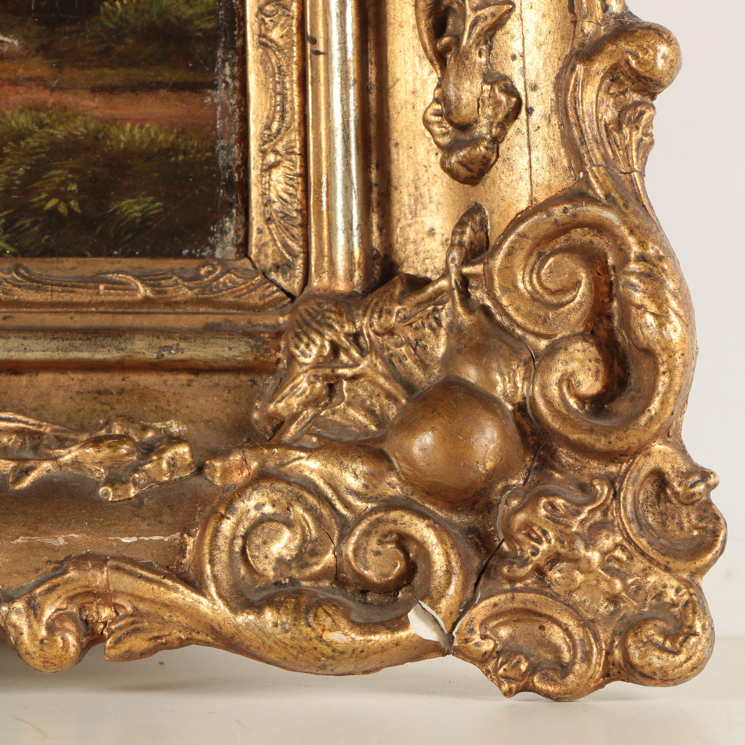 Oil Painting of a Mountainous Landscape