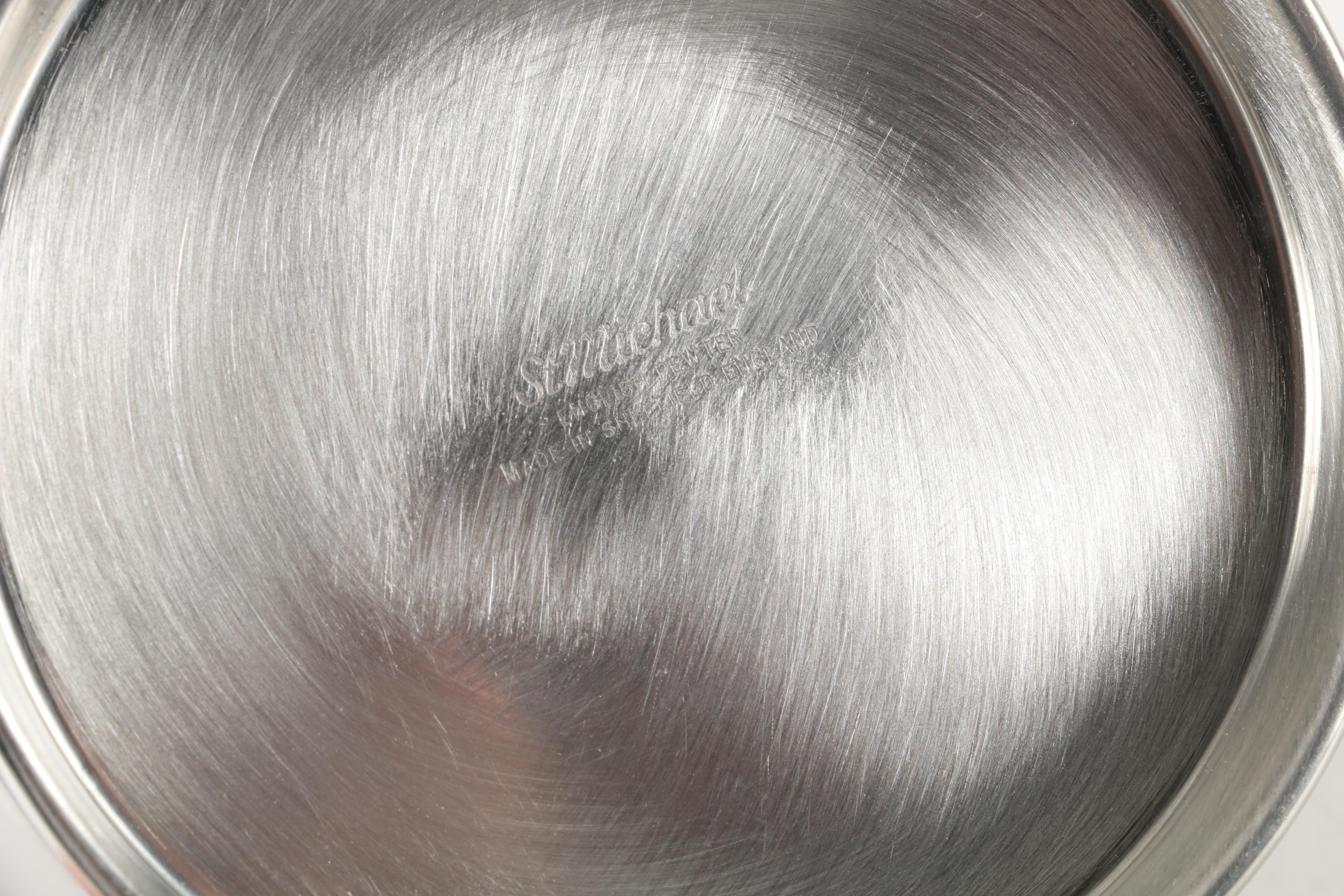 Vintage Walker & Hall Silver Plate Beer Mug with Pewter Beer Mugs