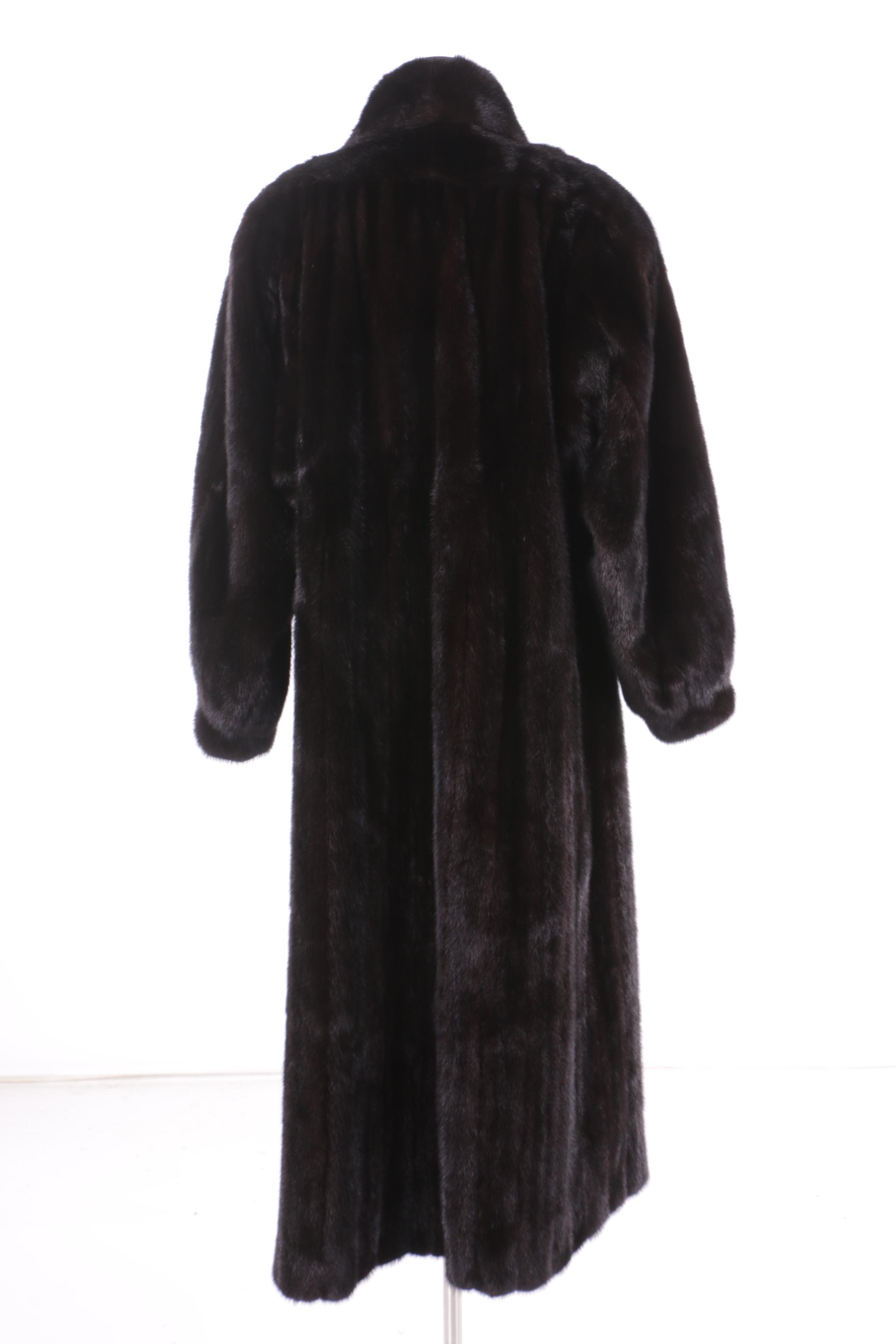 Philip Reiner of New York Full-Length Dark Brown Mink Fur Coat