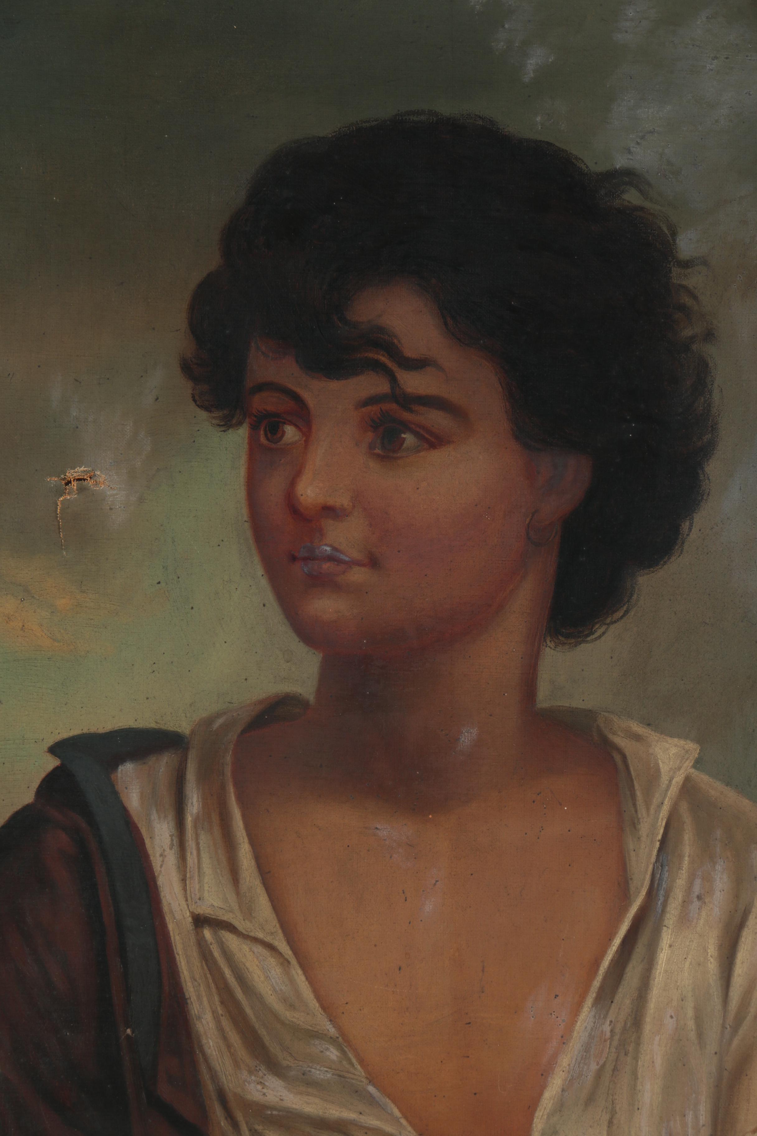 Antique Oil Painting Portrait