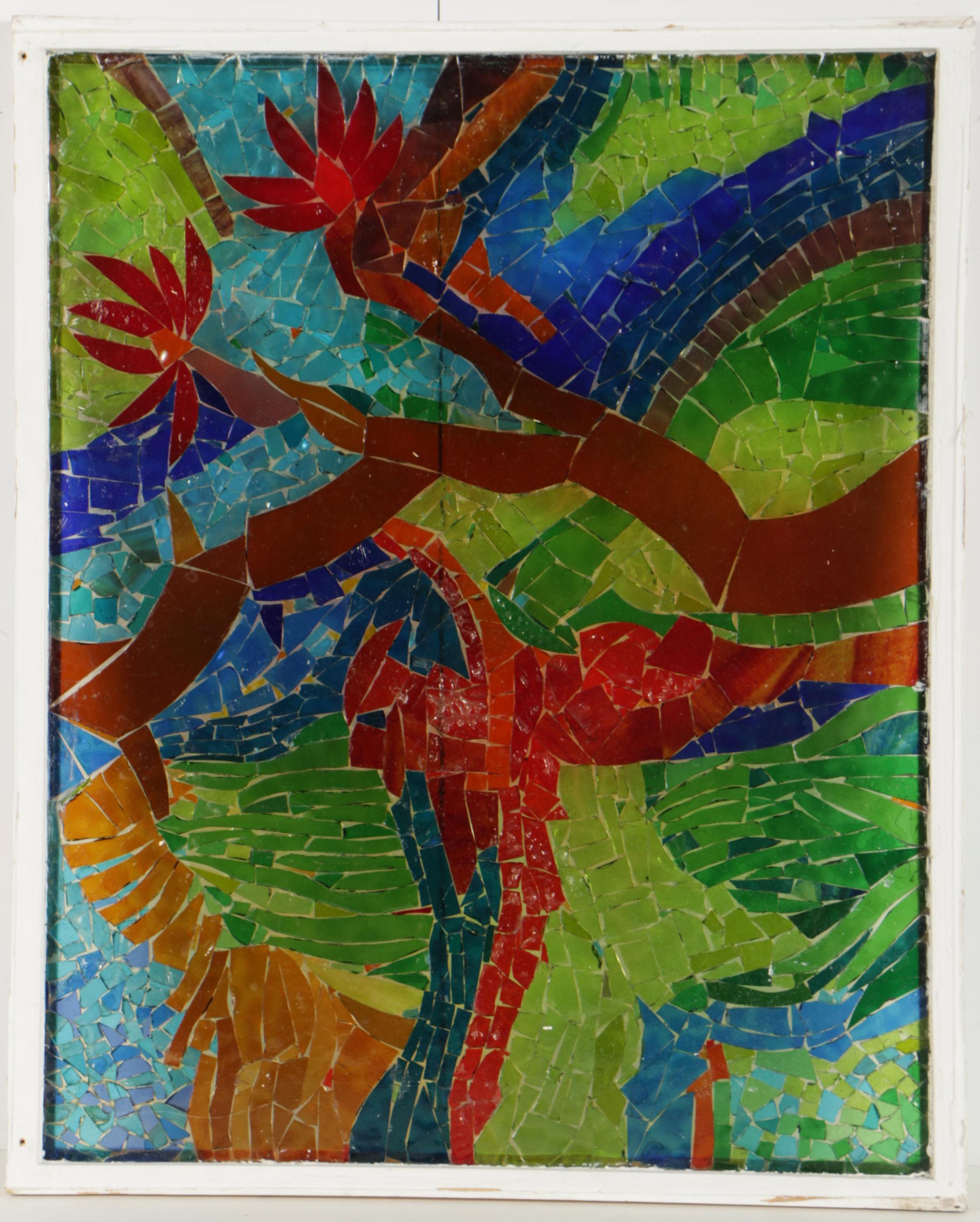 Stained Glass Tree of Life Mosaic Panels By Rubin Steinberg