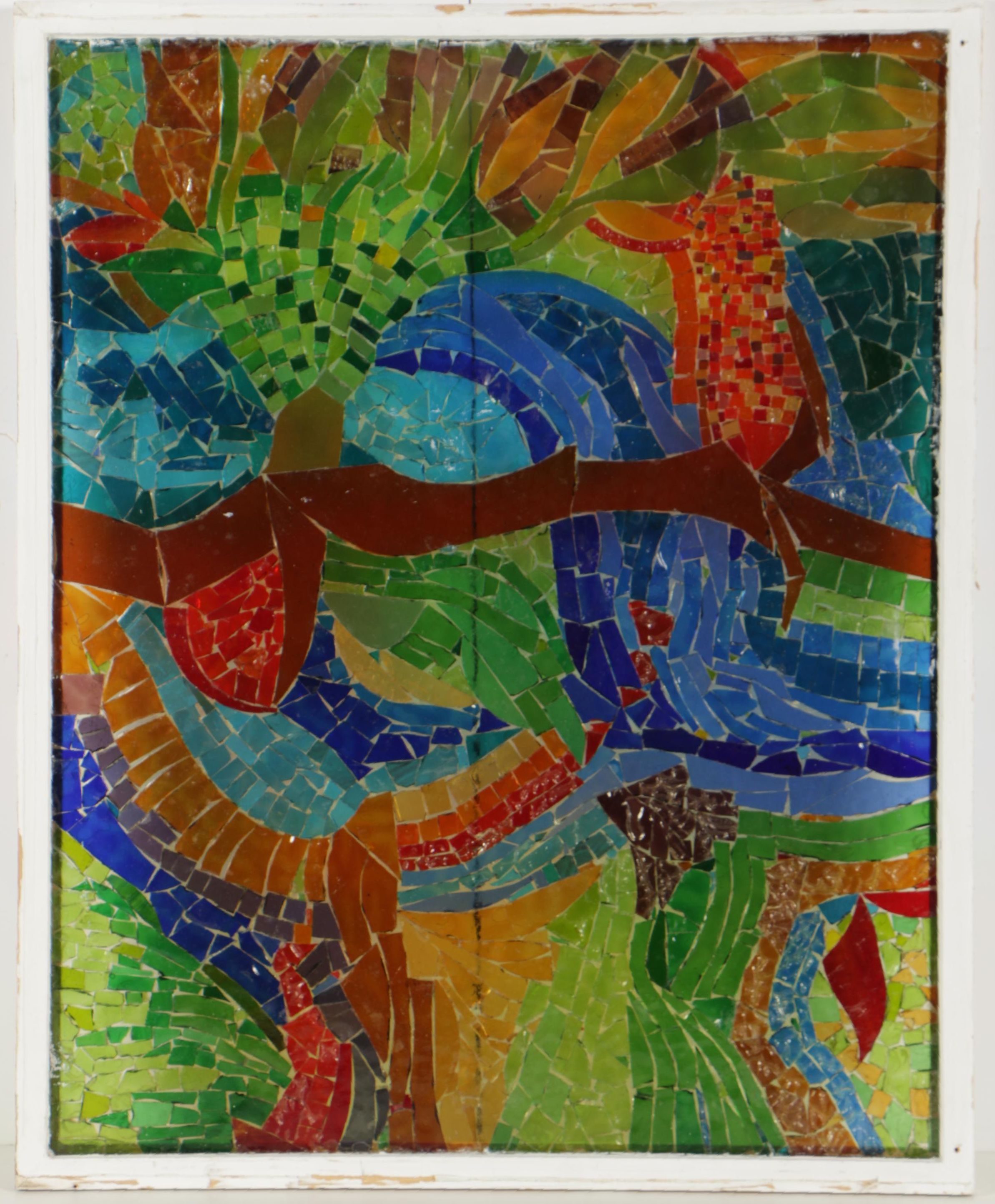 Stained Glass Tree of Life Mosaic Panels By Rubin Steinberg
