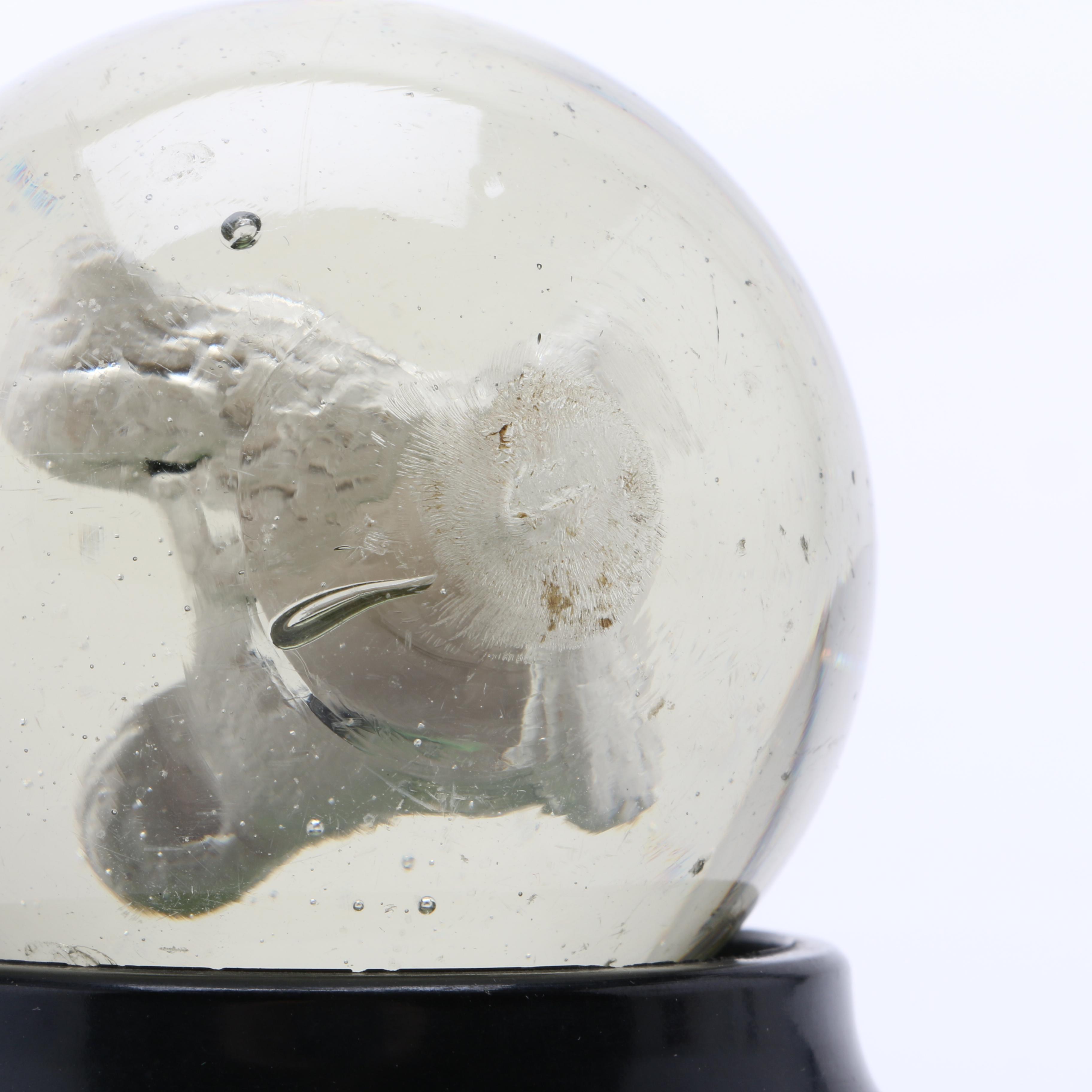 Vintage Sulfide Marbles With Animal Figures Including Grandfather Size Marbles