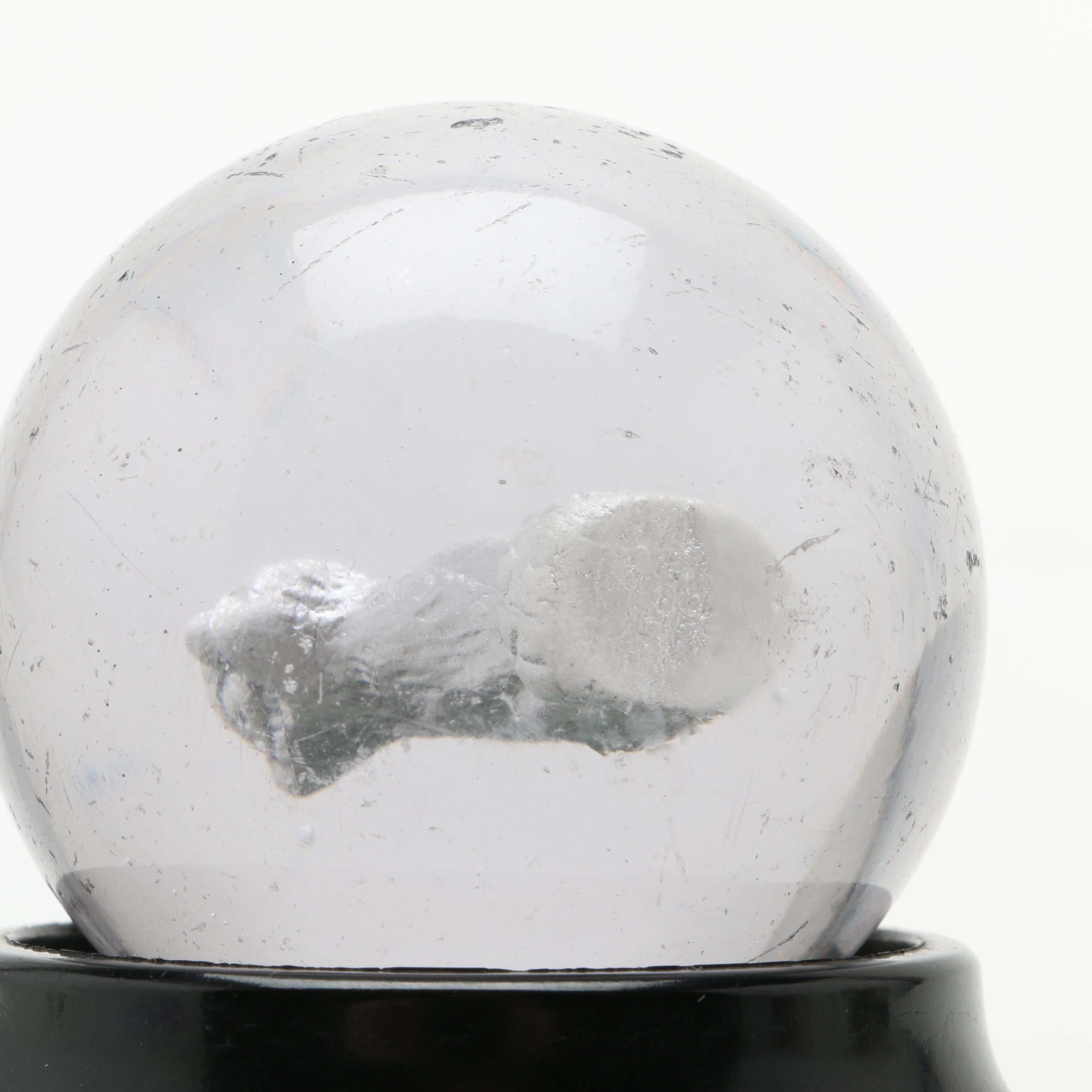 Vintage Sulfide Marbles With Animal Figures Including Grandfather Size Marbles