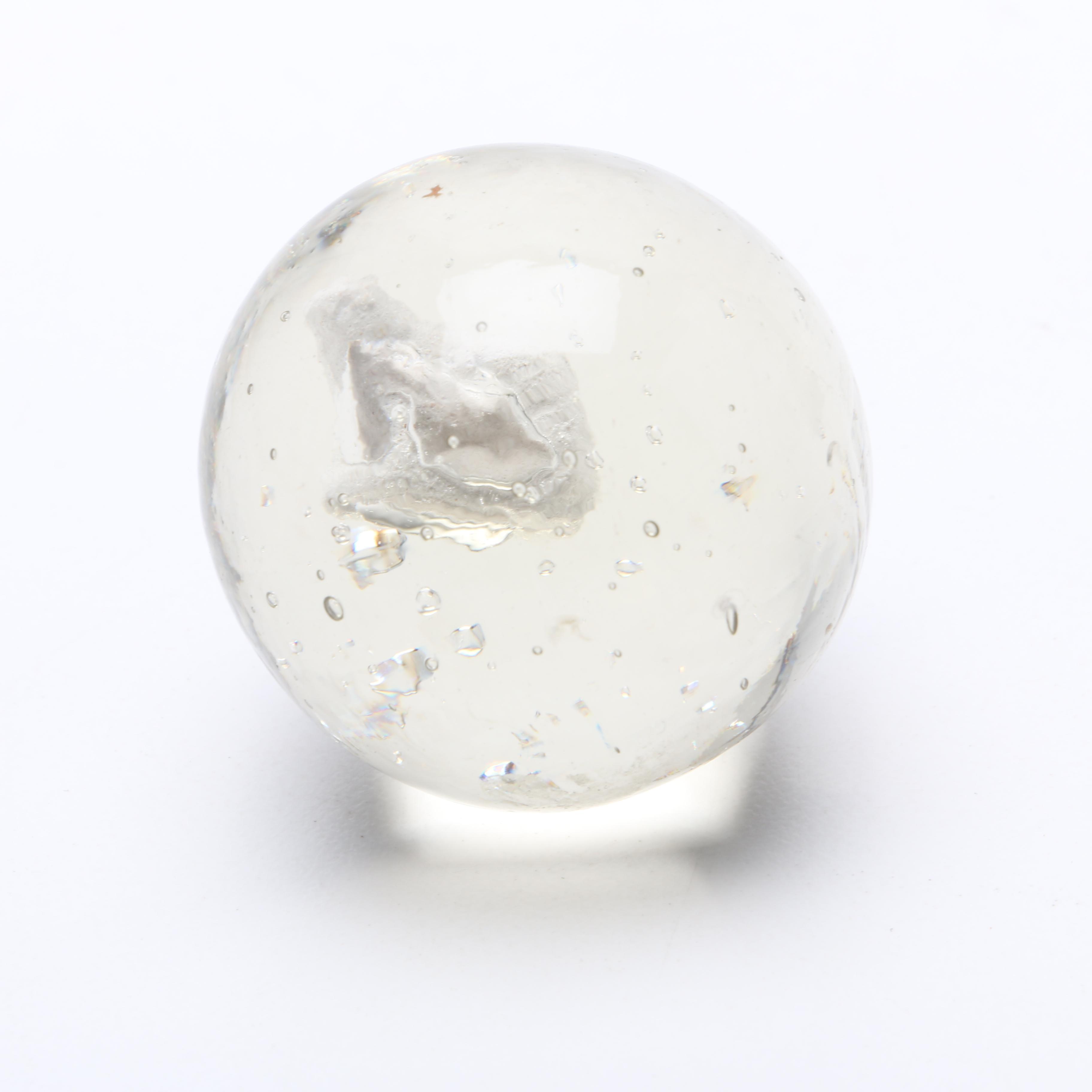 Vintage Sulfide Marbles With Animal Figures Including Grandfather Size Marbles