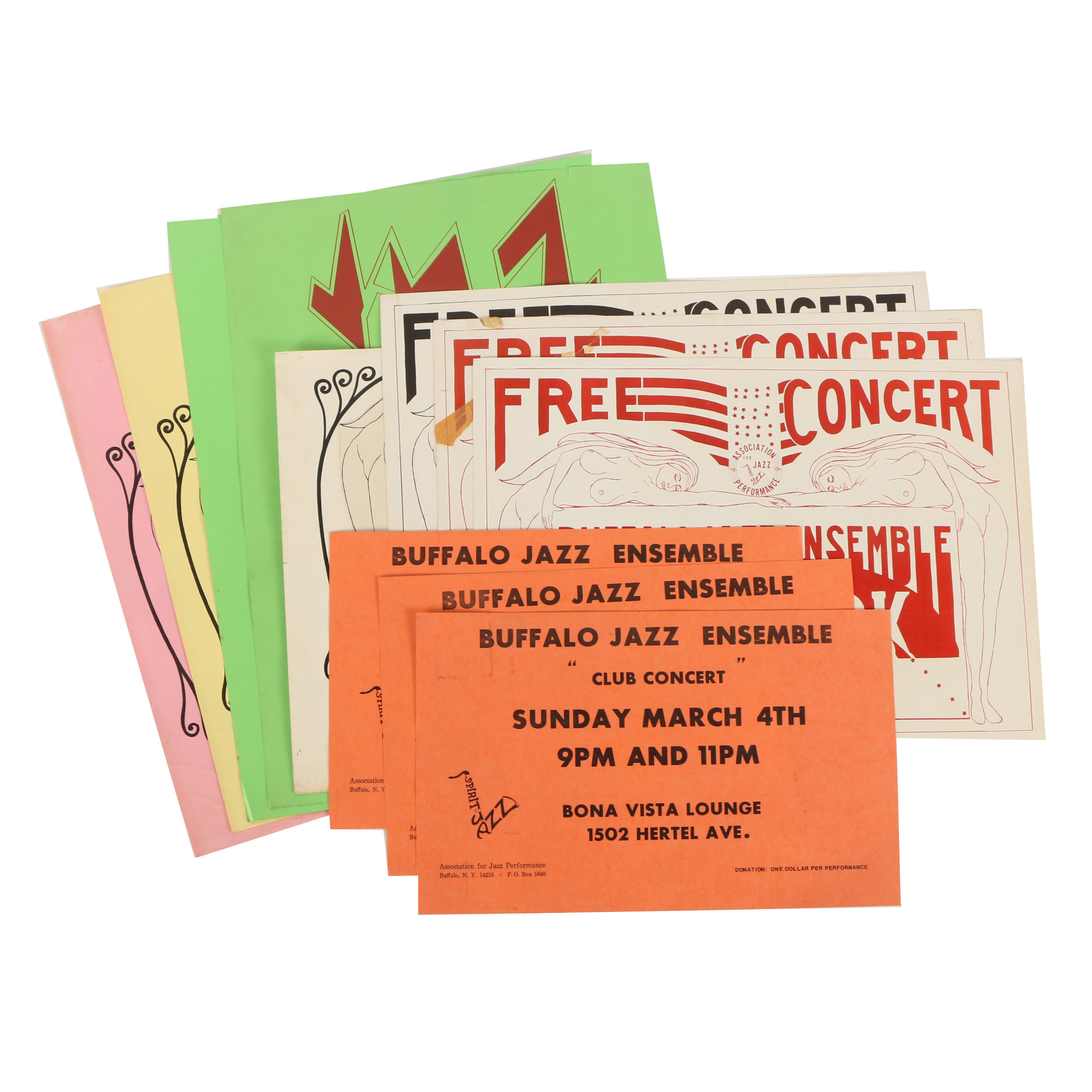Eleven Lithograph Posters Including "Buffalo Jazz Ensemble"