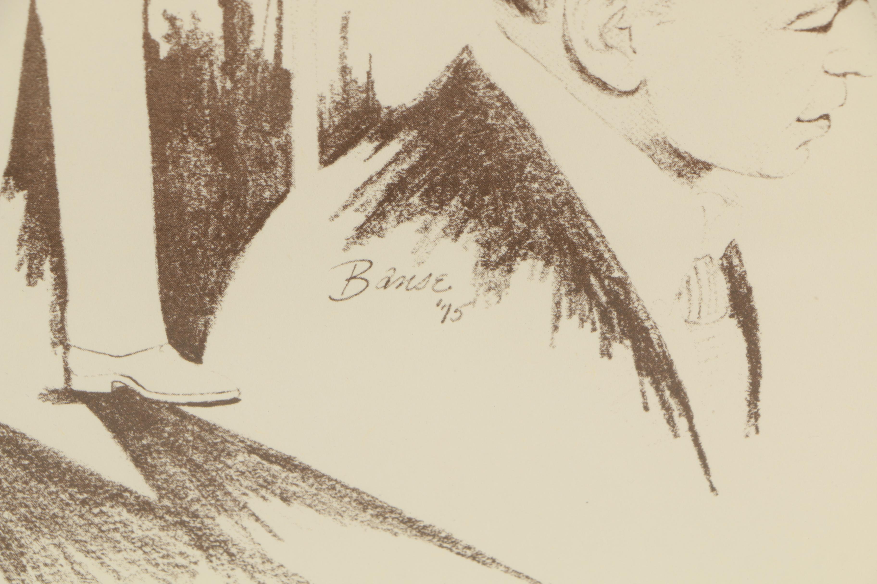 Halftone Reproduction Print After Glen Banse of "Frank Sinatra"