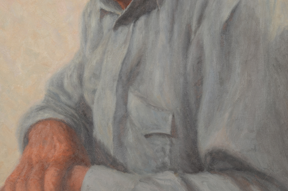 Noel Espinoza Oil on Canvas Portrait Painting "El Jefe"