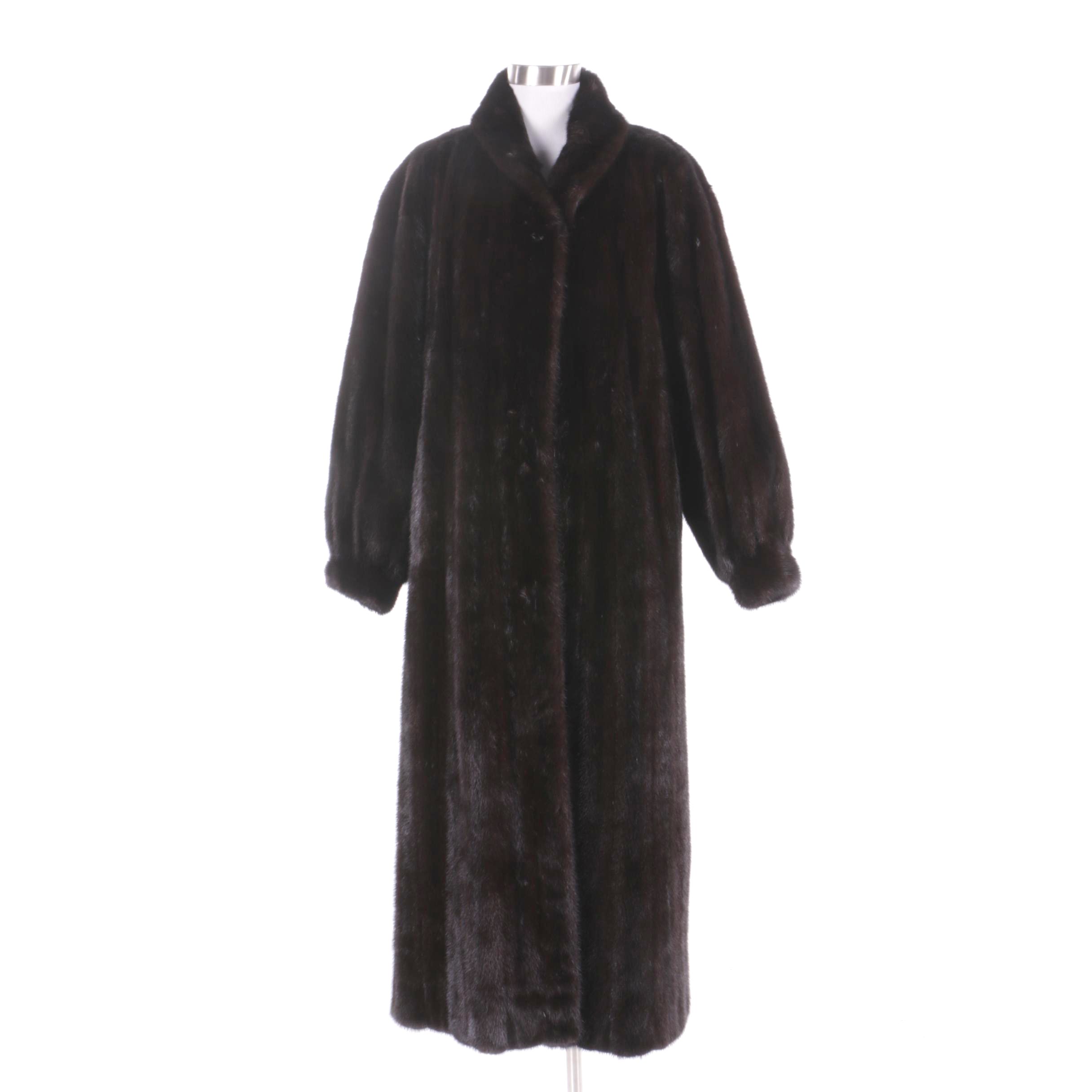 Philip Reiner of New York Full-Length Dark Brown Mink Fur Coat