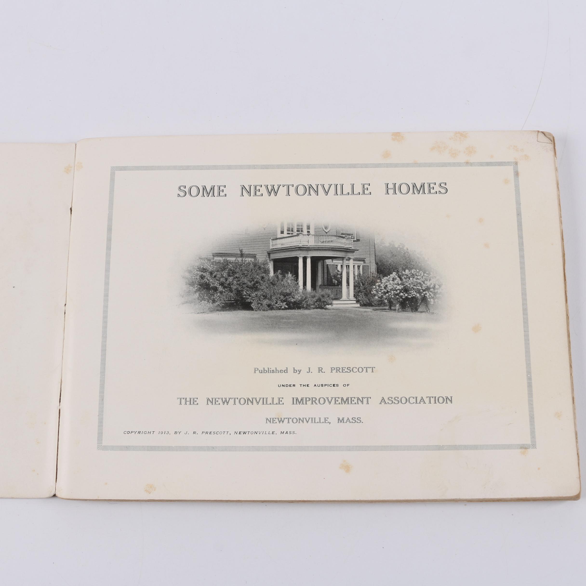 1889 "King's Handbook of Newton Massachusetts" and 1913 "Some Newtonville Homes"