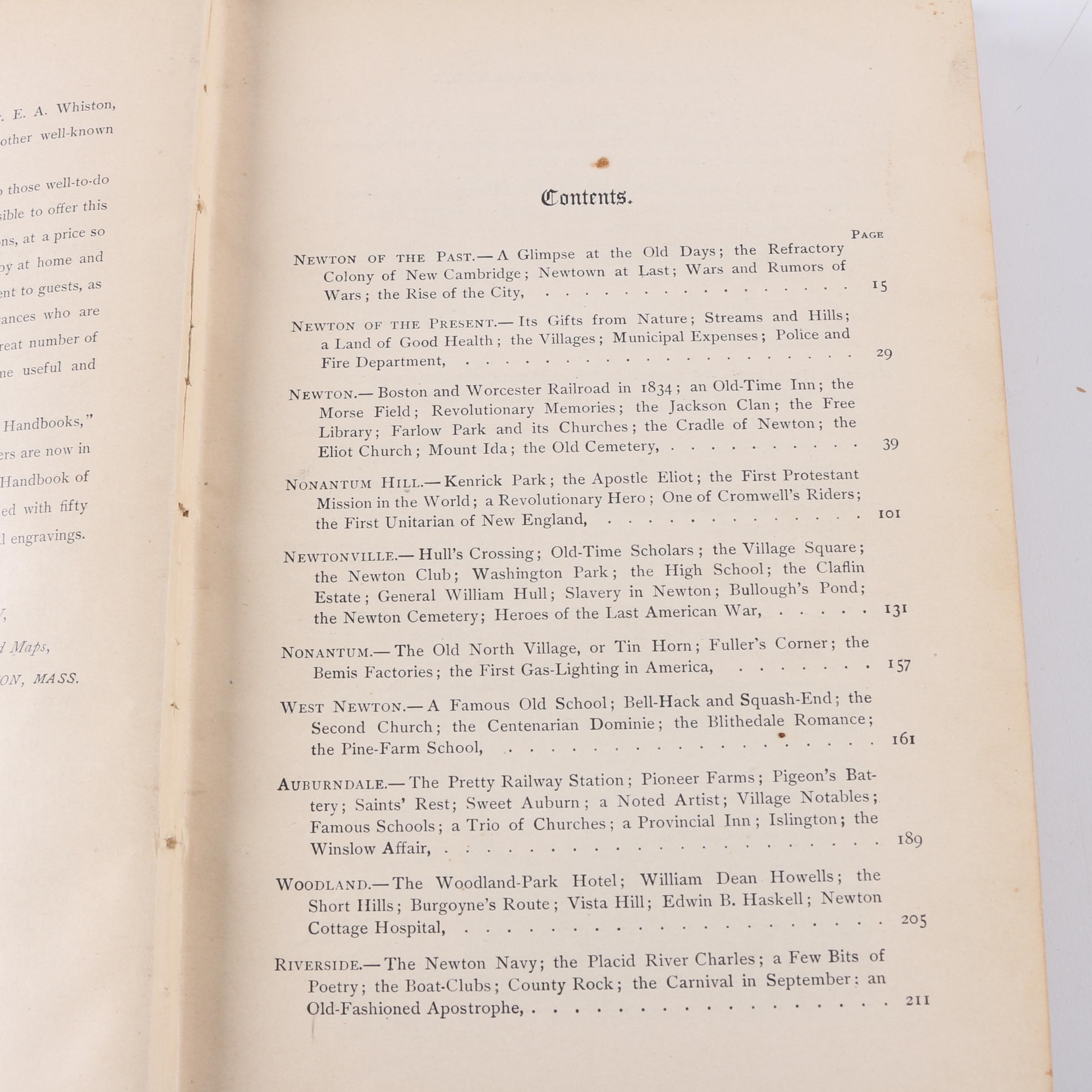 1889 "King's Handbook of Newton Massachusetts" and 1913 "Some Newtonville Homes"