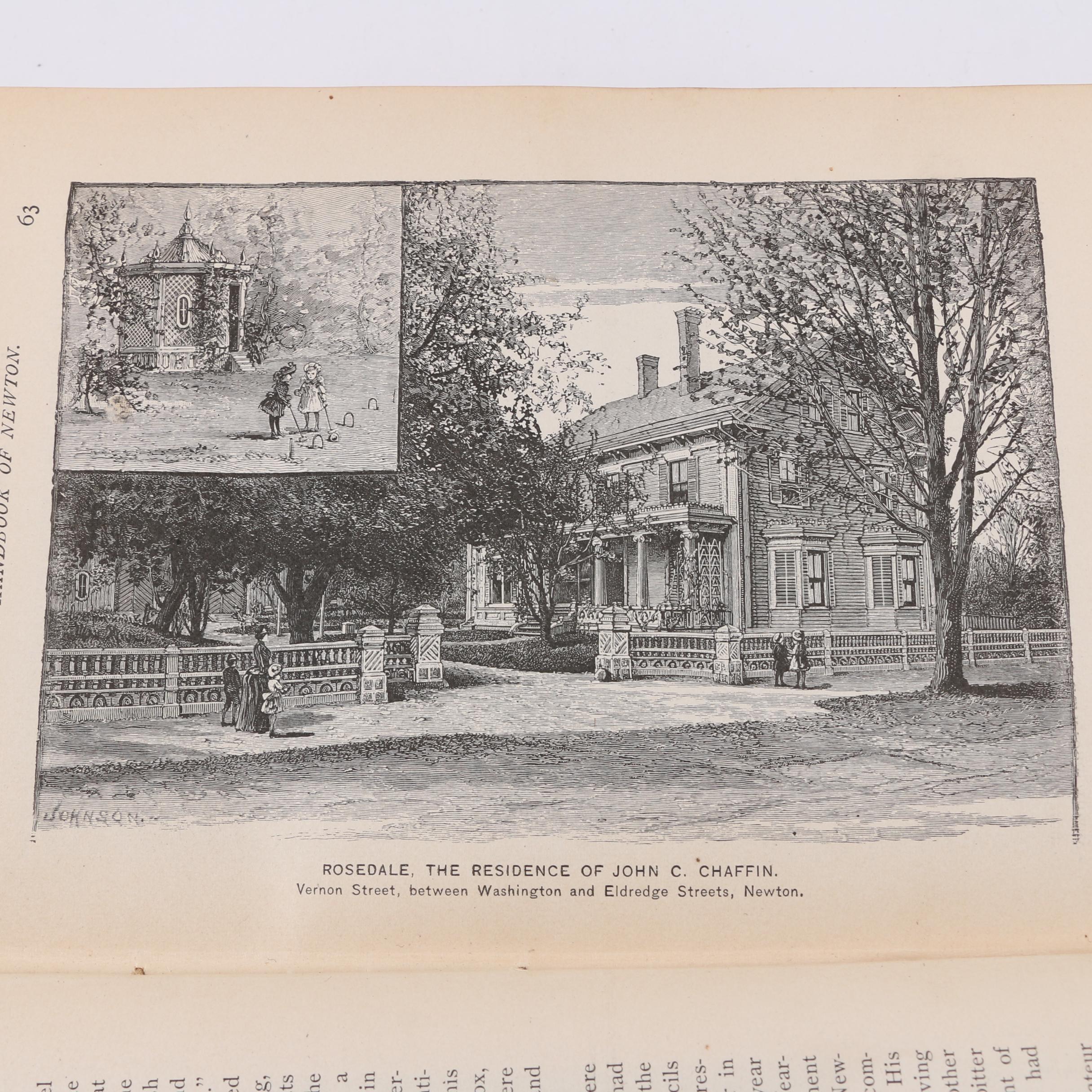 1889 "King's Handbook of Newton Massachusetts" and 1913 "Some Newtonville Homes"