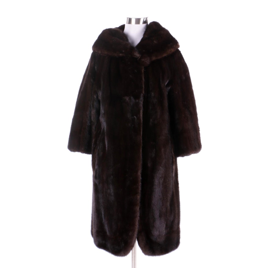Vintage Gartenhaus Furs of Bethesda Dark Mahogany Mink Fur Coat