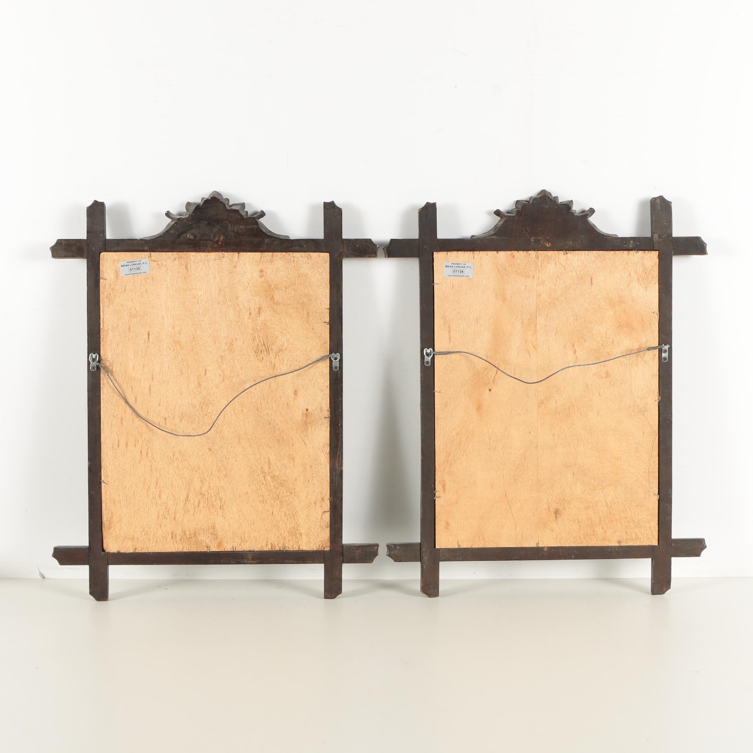 Vintage Chromolithographs of Jesus Christ and the Virgin Mary