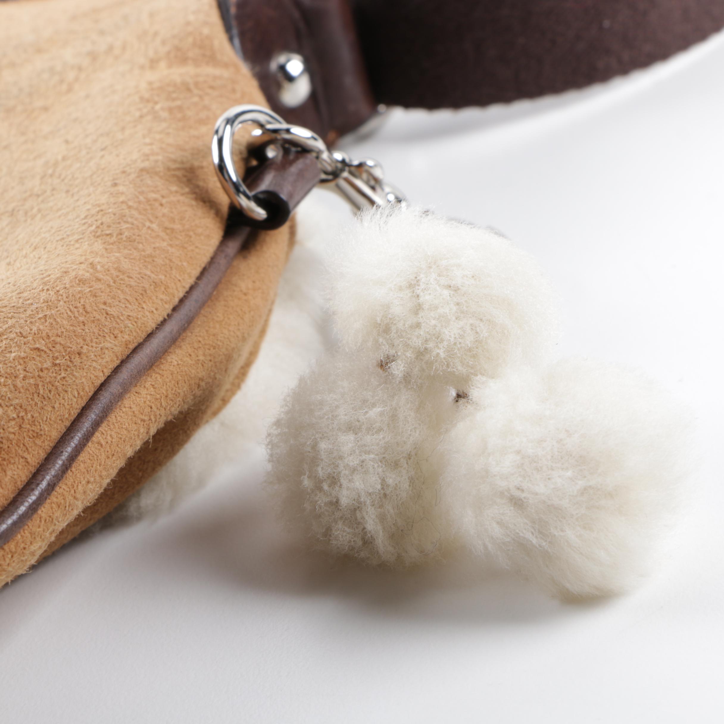 UGG Australia Suede and Shearling Sheepskin Handbag