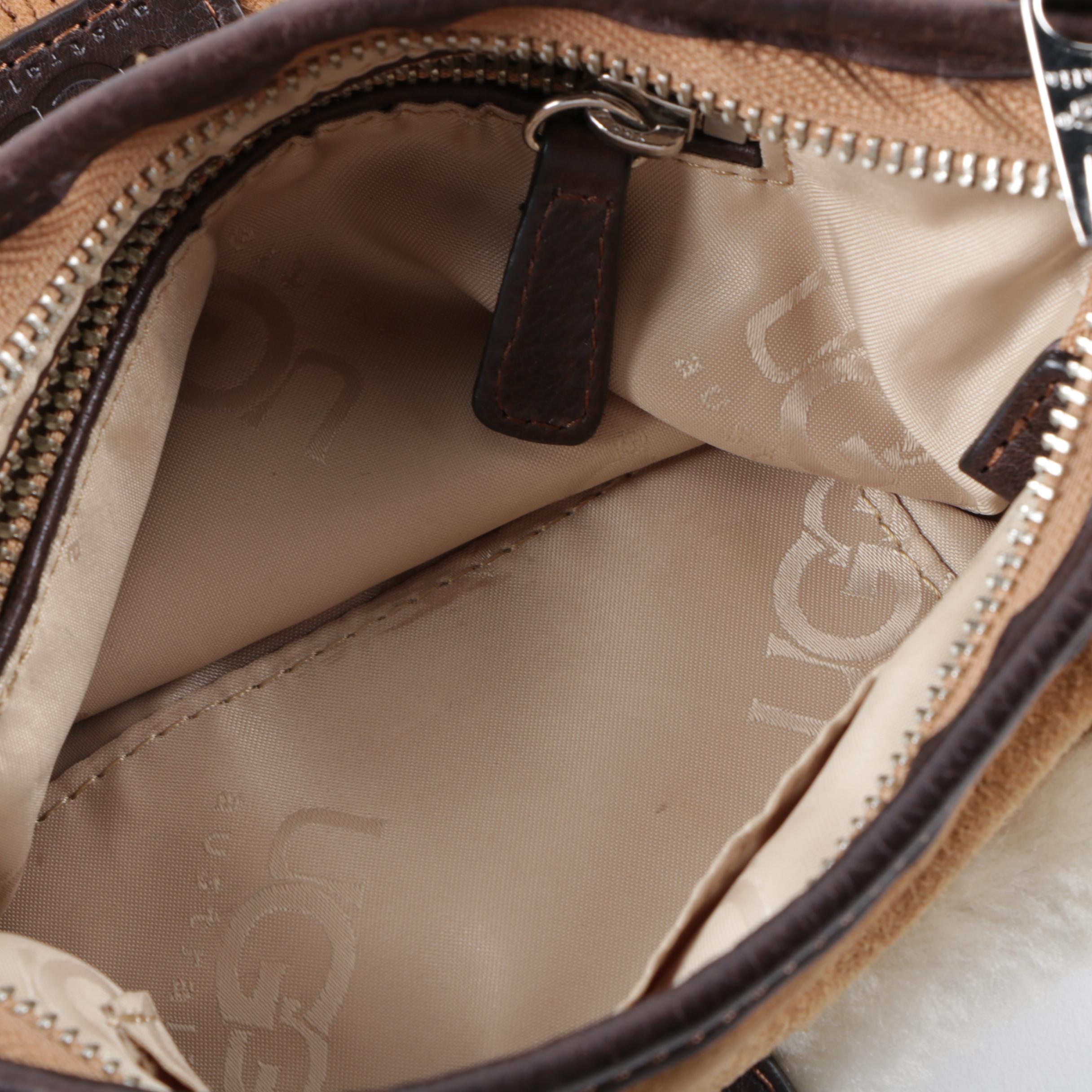 UGG Australia Suede and Shearling Sheepskin Handbag