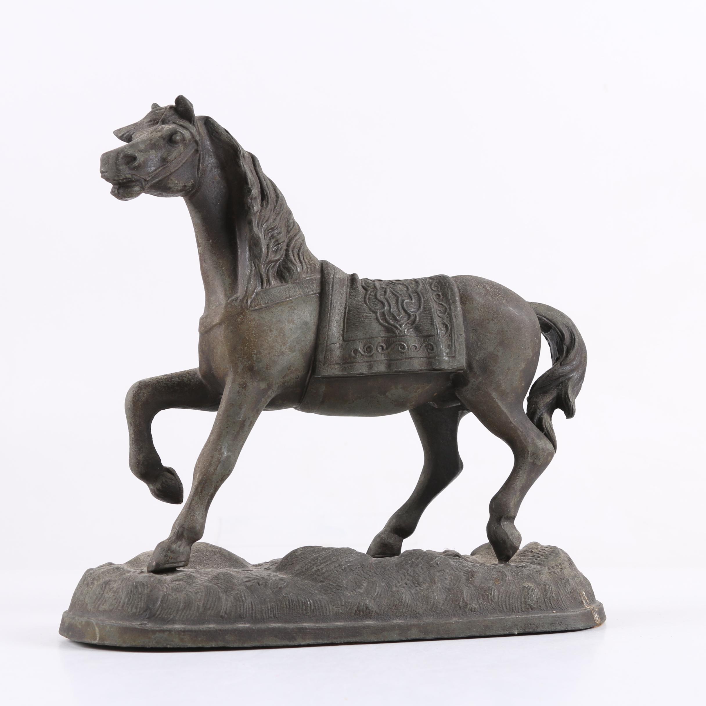 Vintage Molded Metal Horse Figurine