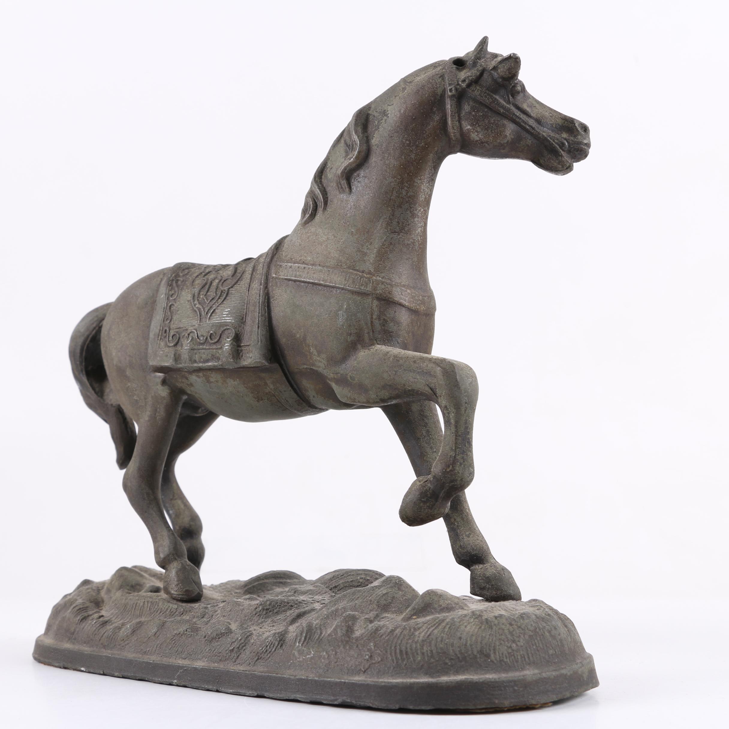Vintage Molded Metal Horse Figurine