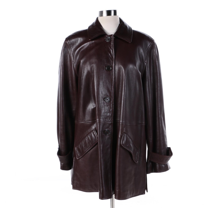 Women's XOE New York Brown Leather Jacket