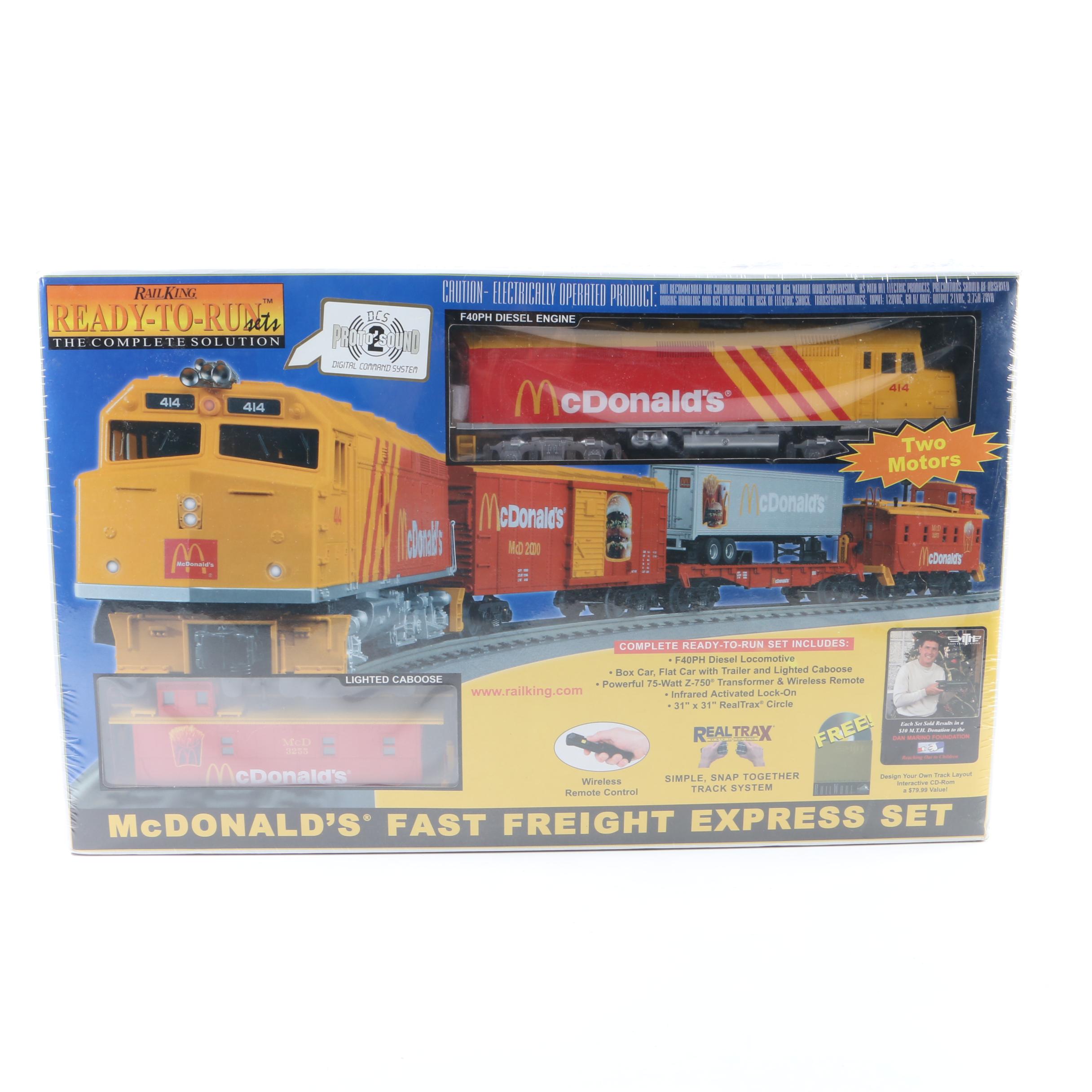 2000 MTH Rail King "McDonald's Fast Freight Express" Train Set