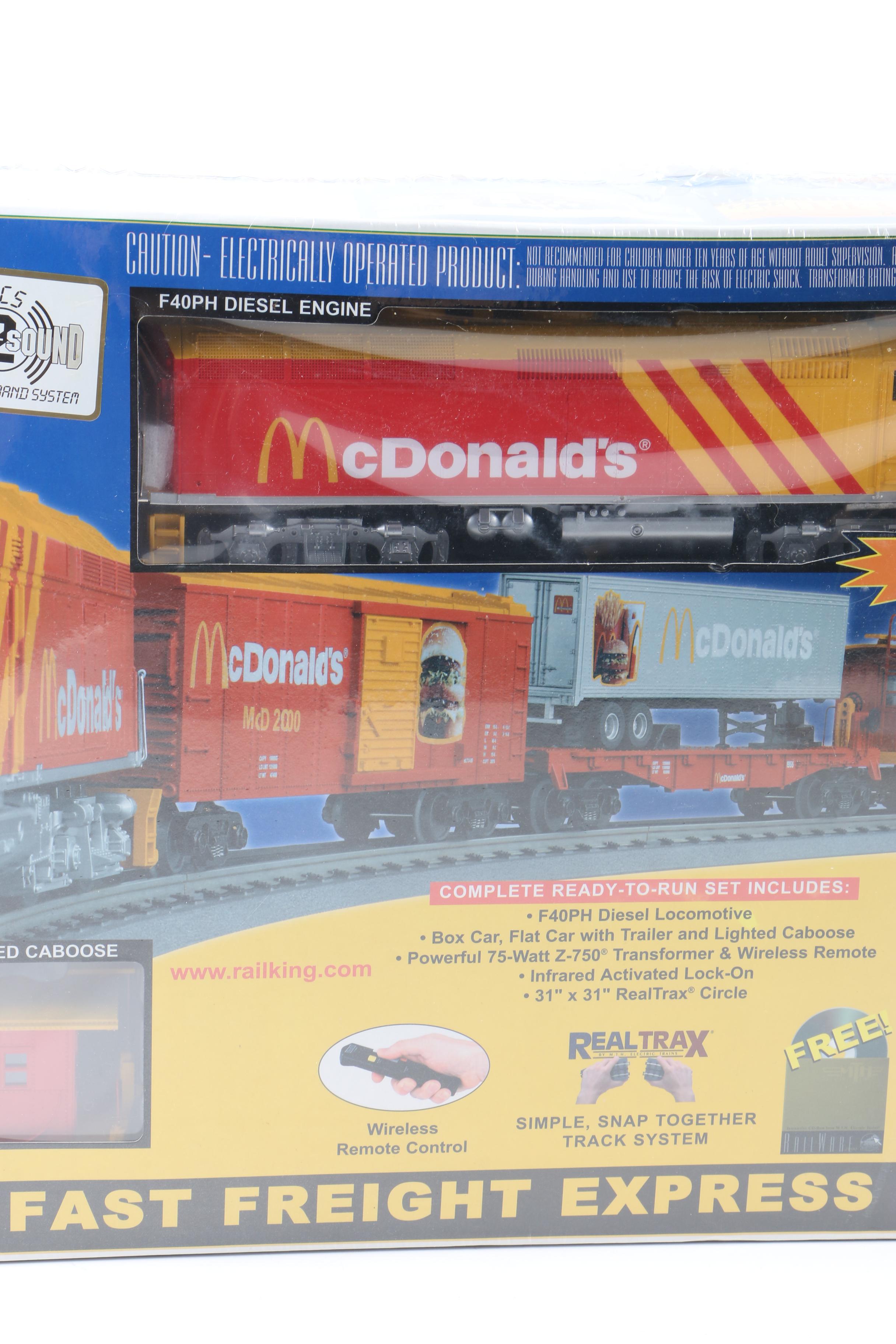 2000 MTH Rail King "McDonald's Fast Freight Express" Train Set