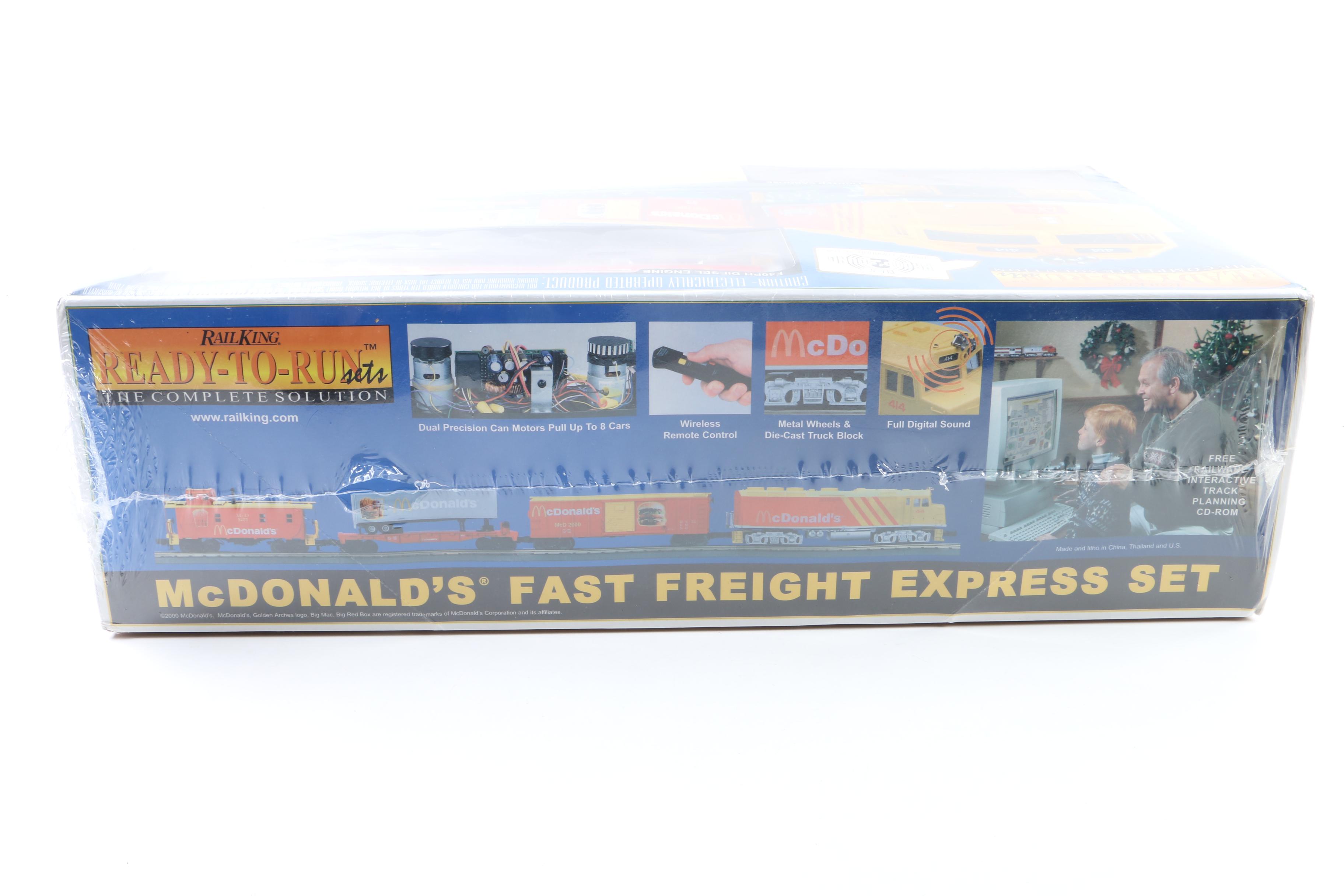 2000 MTH Rail King "McDonald's Fast Freight Express" Train Set
