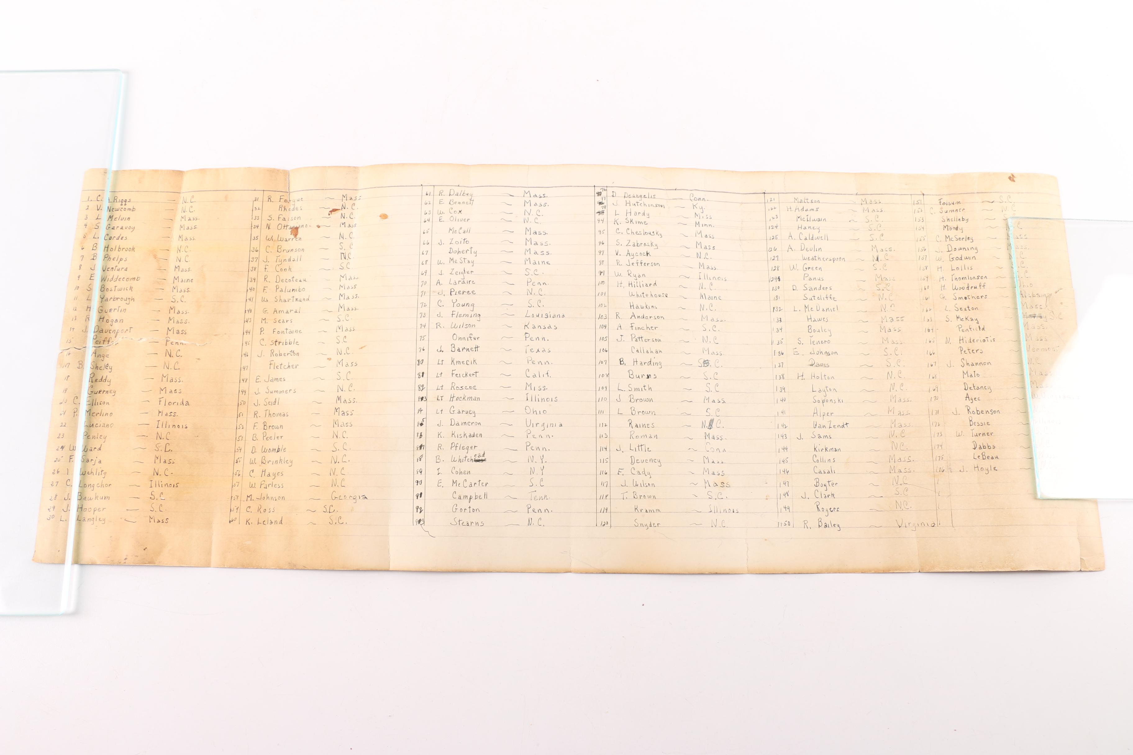 1943 Military Camp Photograph with Pair of Garrison Caps