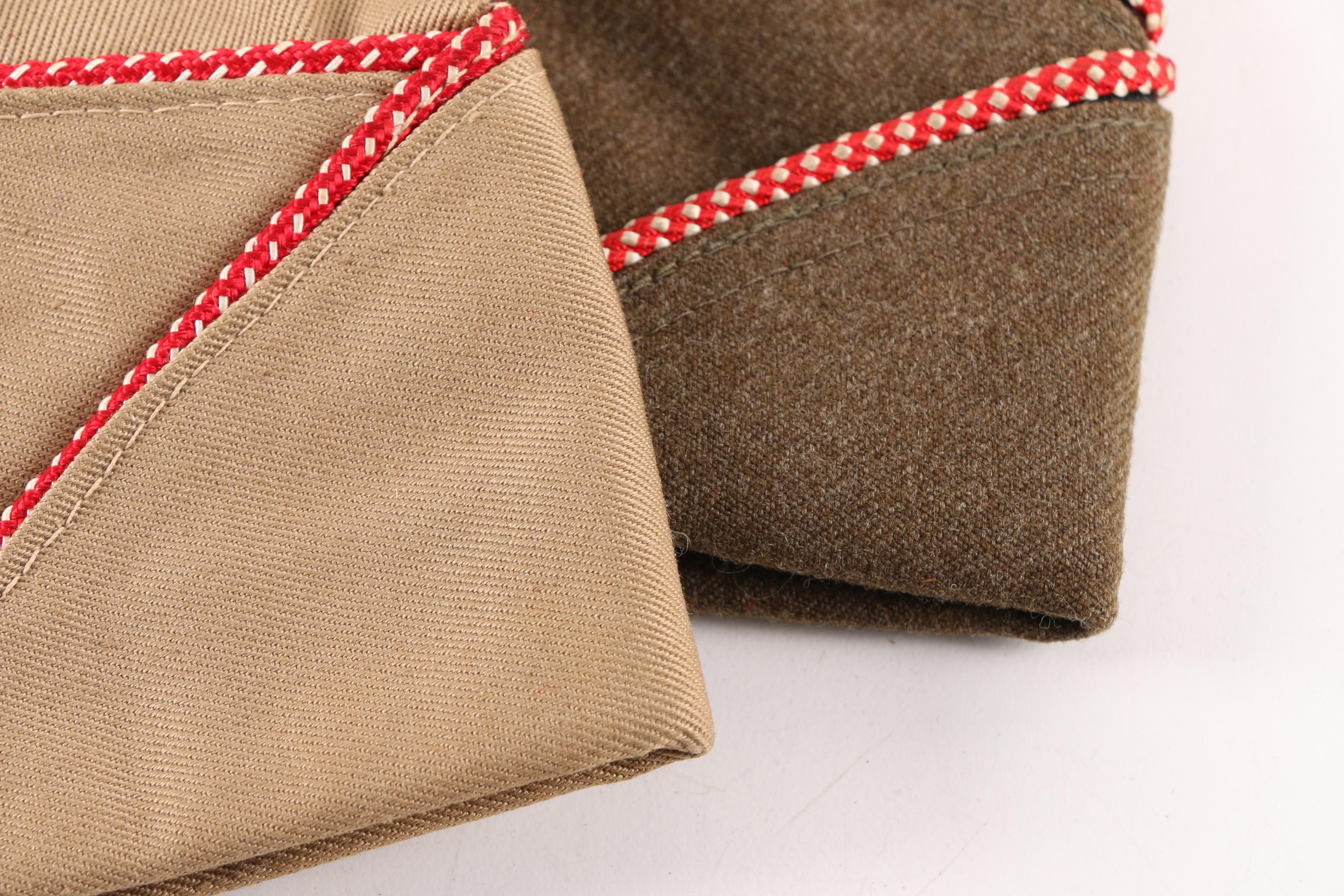 1943 Military Camp Photograph with Pair of Garrison Caps