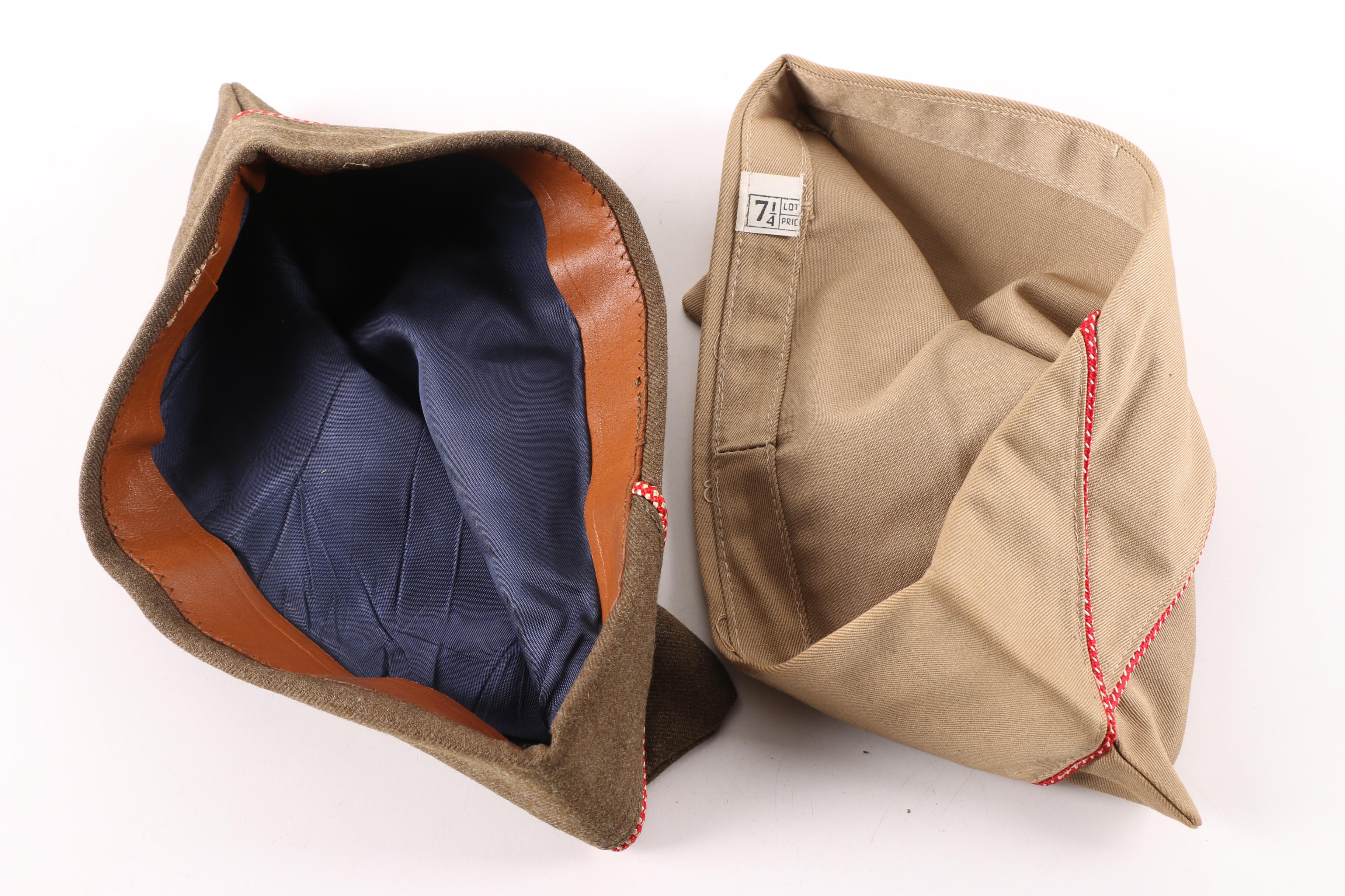 1943 Military Camp Photograph with Pair of Garrison Caps