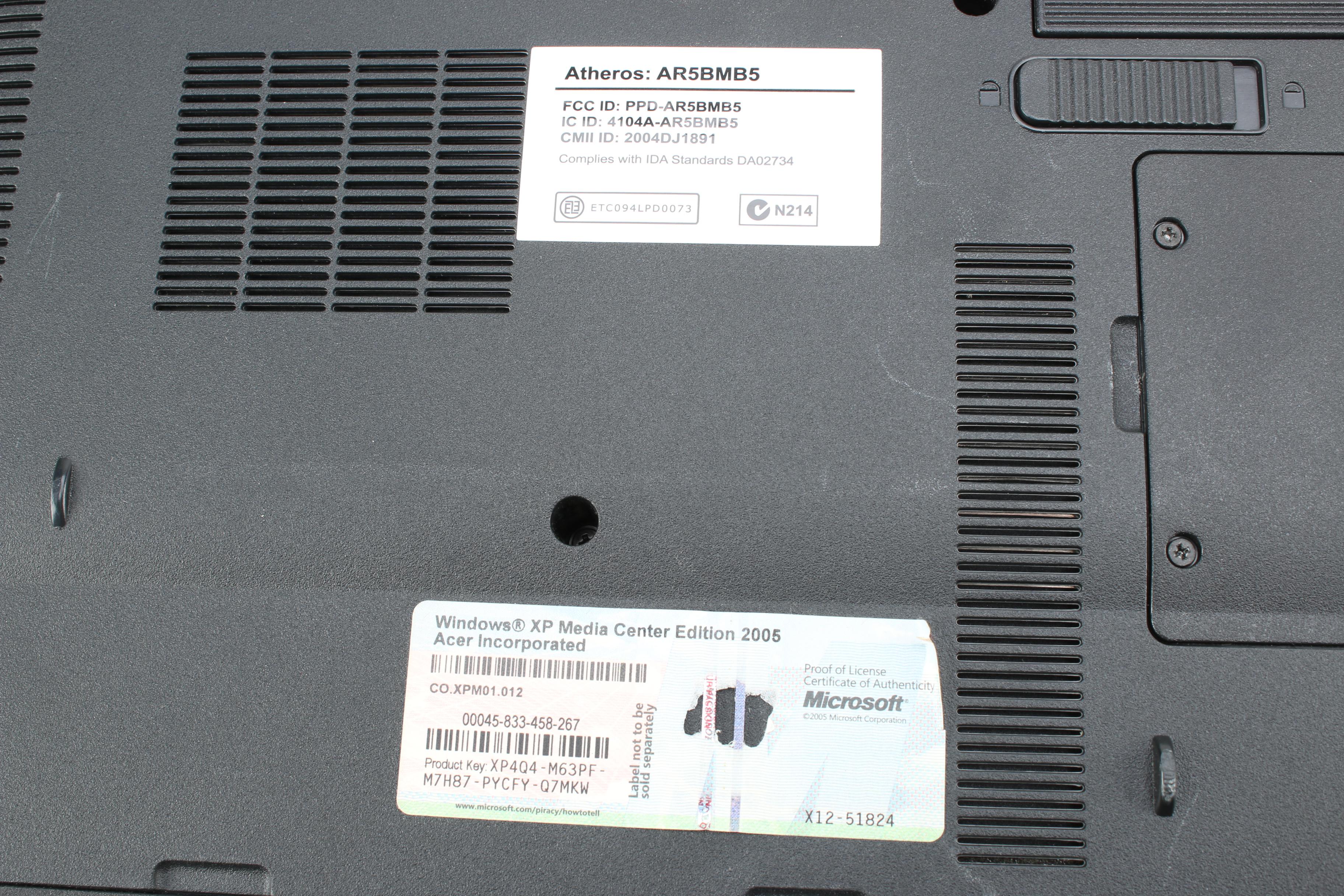 Acer Aspire 9300-5317 Laptop Computer