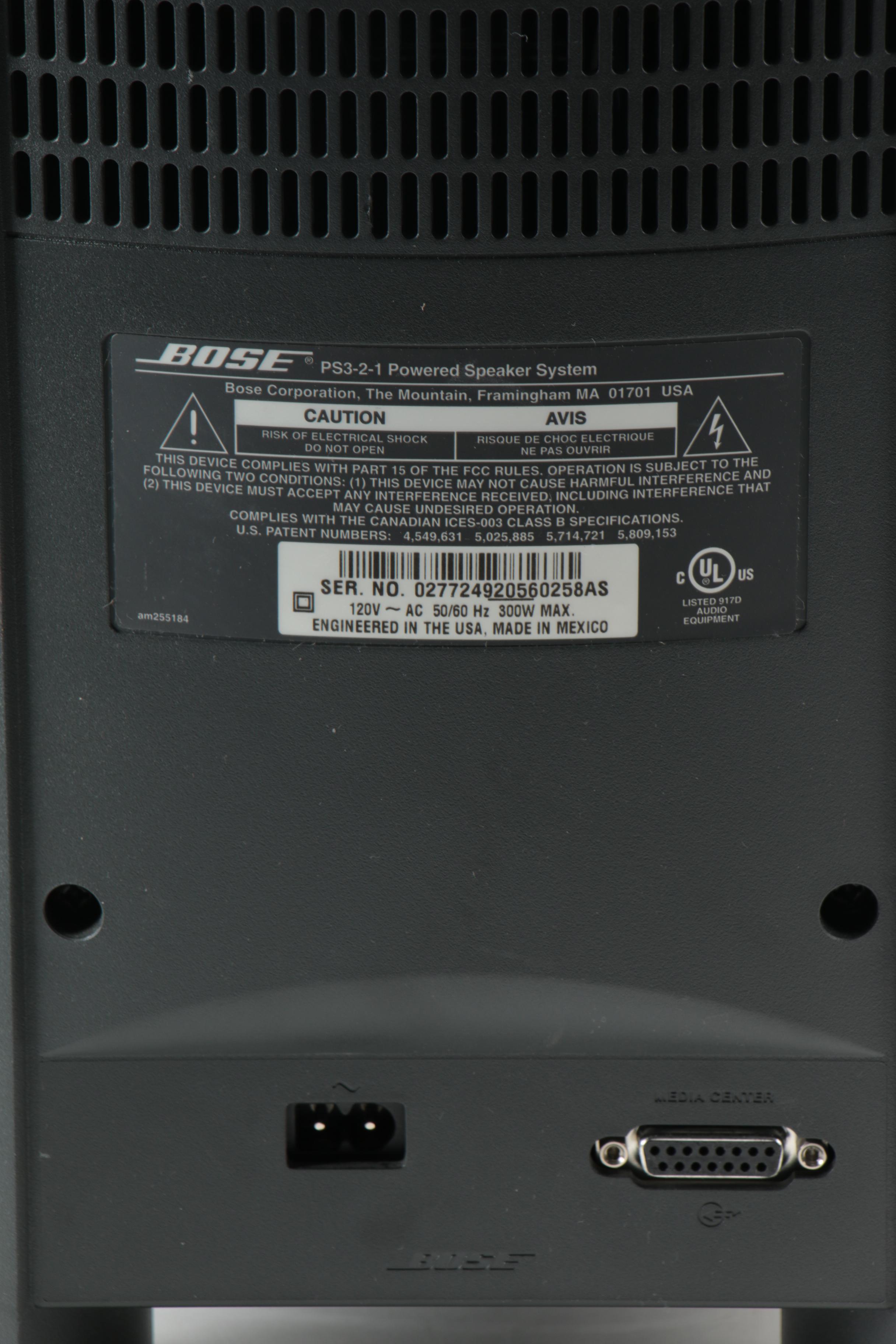 Bose AV3-2-1 Media Center and PS3-2-1 Speaker System