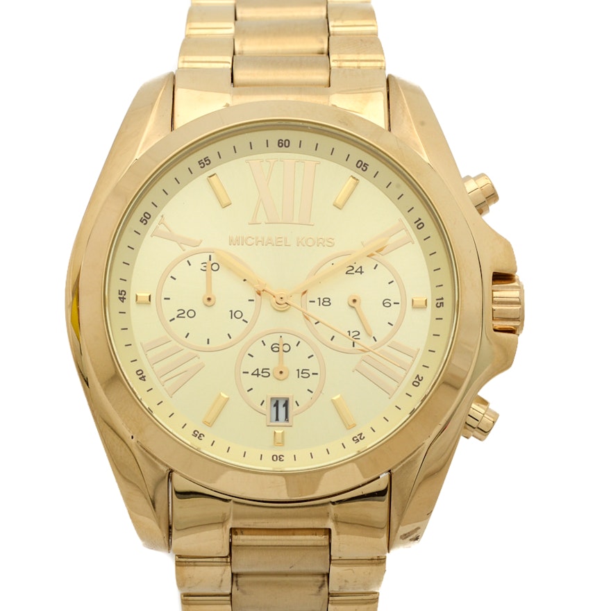Michael Kors Gold Tone Stainless Steel Wristwatch